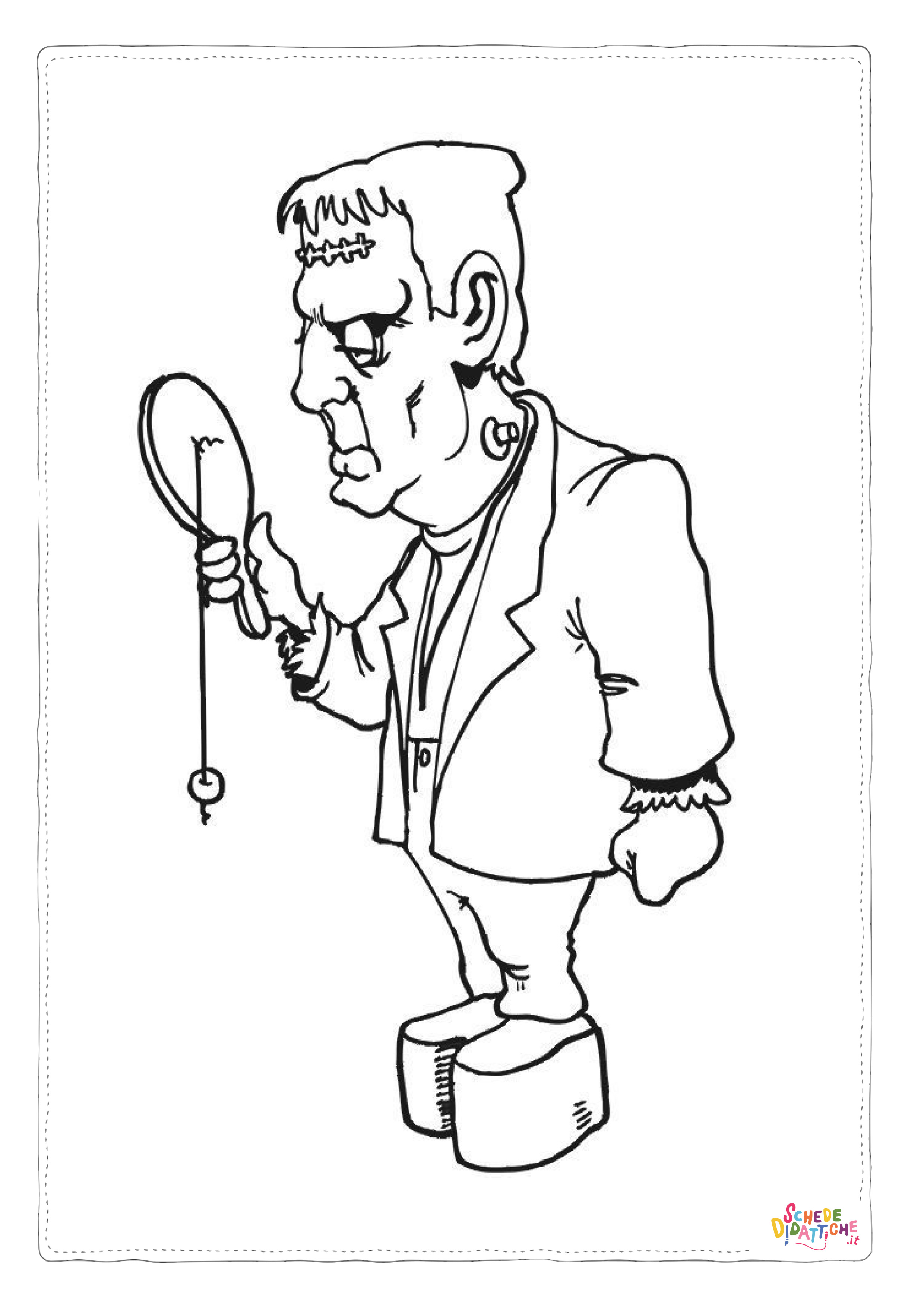 Disegno "Disegno di Frankenstein da stampare e colorare 20" Disegno di Frankenstein da stampare e colorare 20