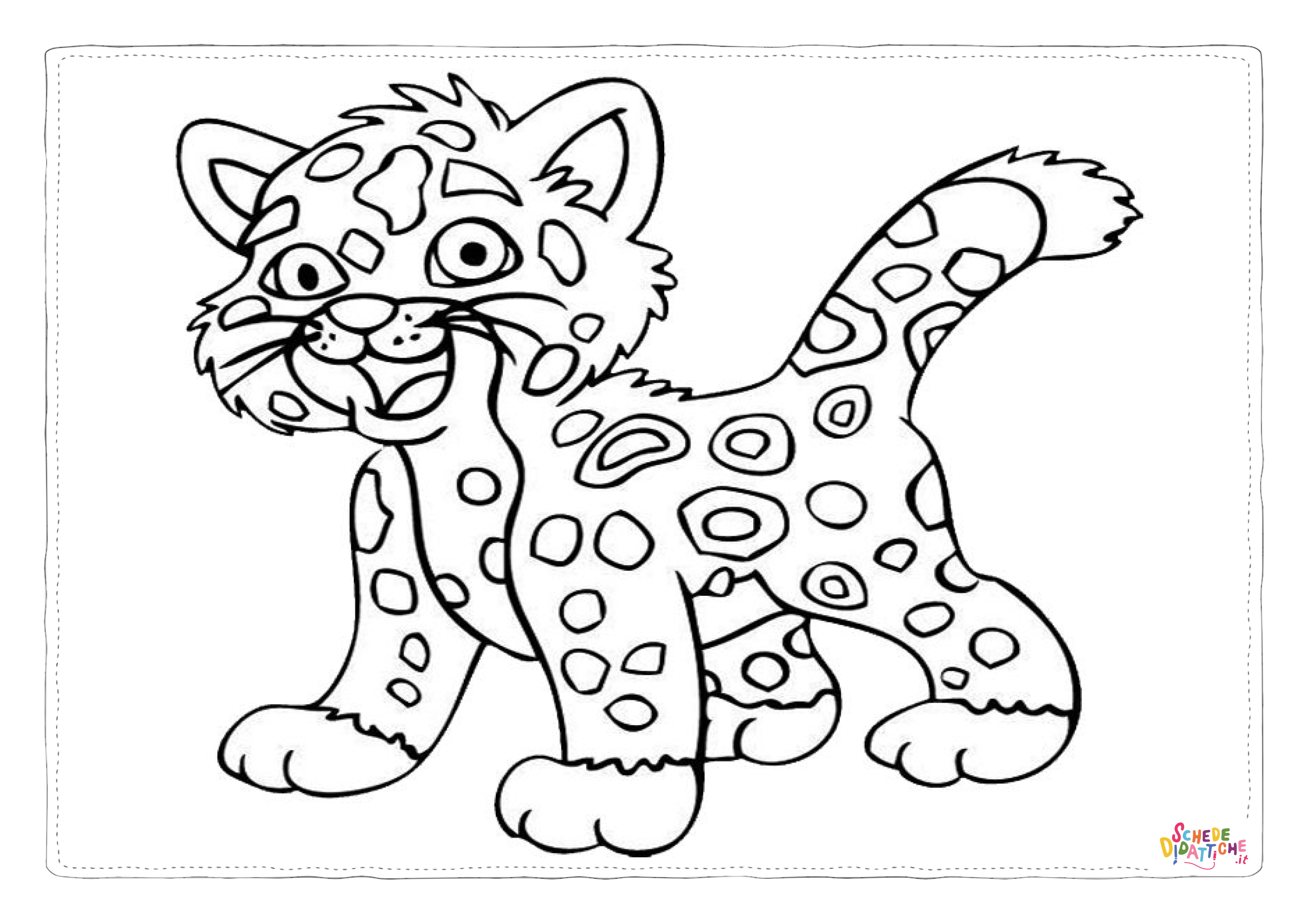 Disegno di leopardo da stampare e colorare 11