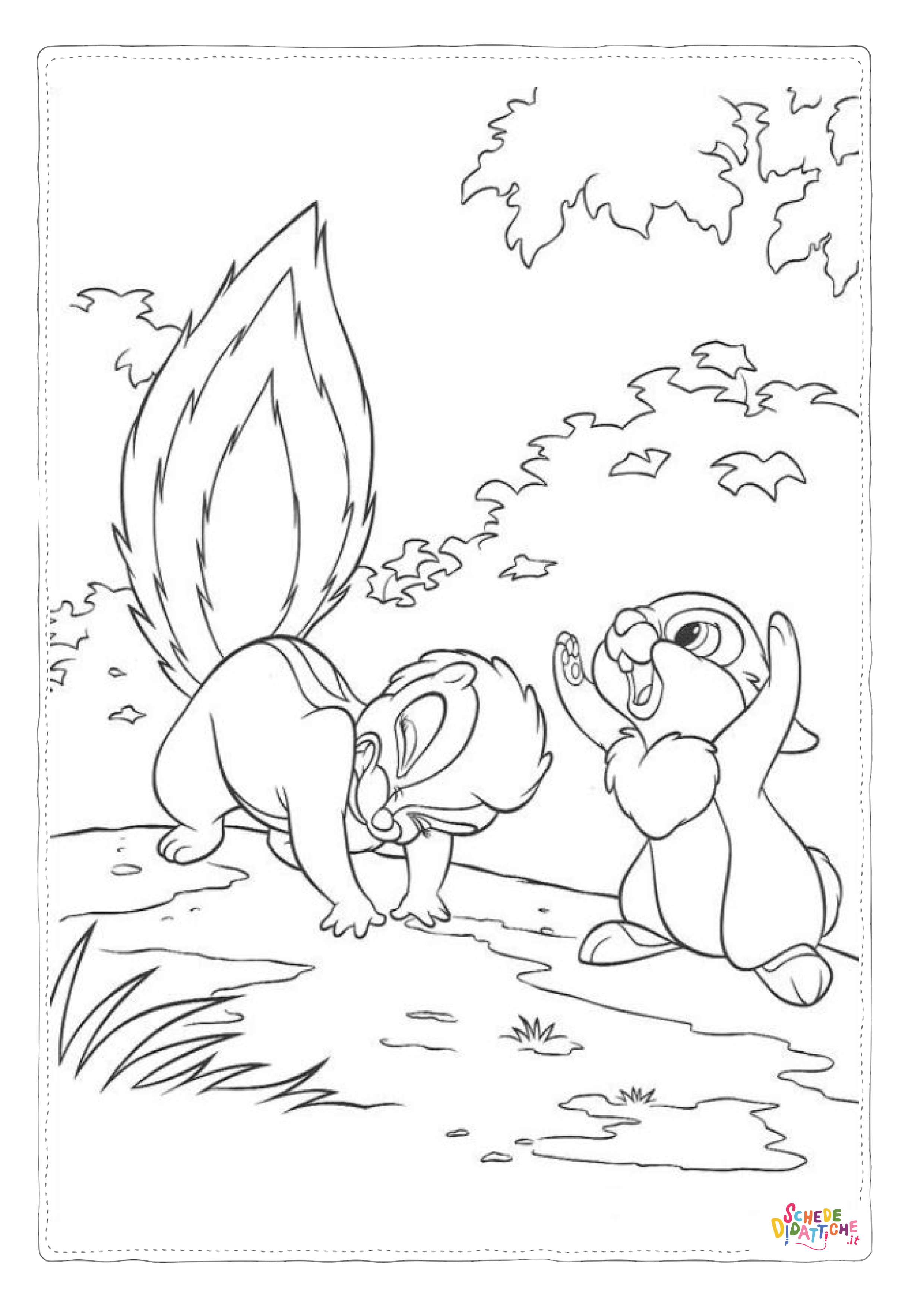 Disegno "Disegno di Bambi da stampare e colorare 27" Disegno di Bambi da stampare e colorare 27