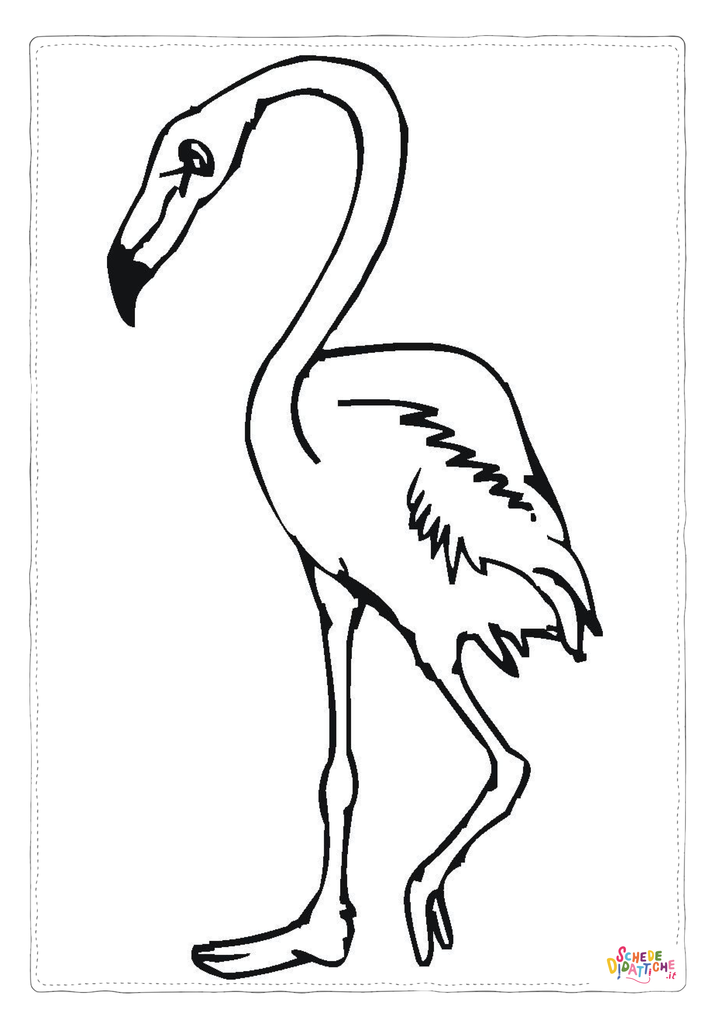 Disegno di fenicottero da stampare e colorare 23