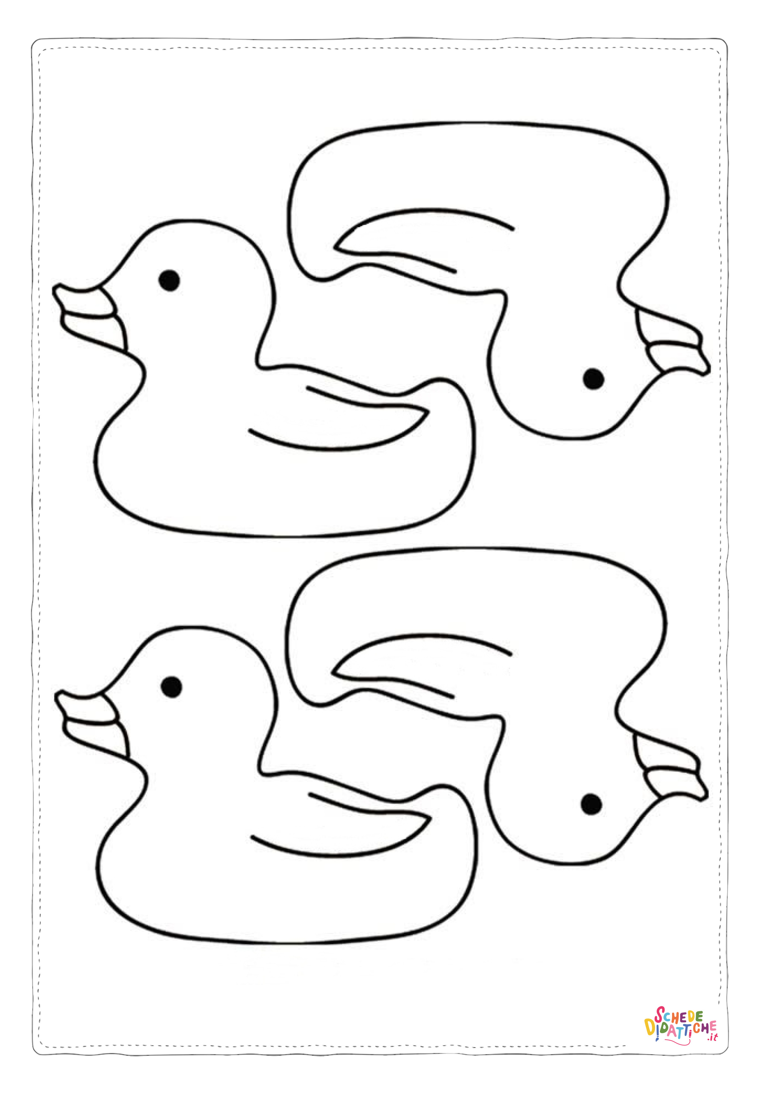 Disegno "Disegno di papera da stampare e colorare 82" Disegno di papera da stampare e colorare 82