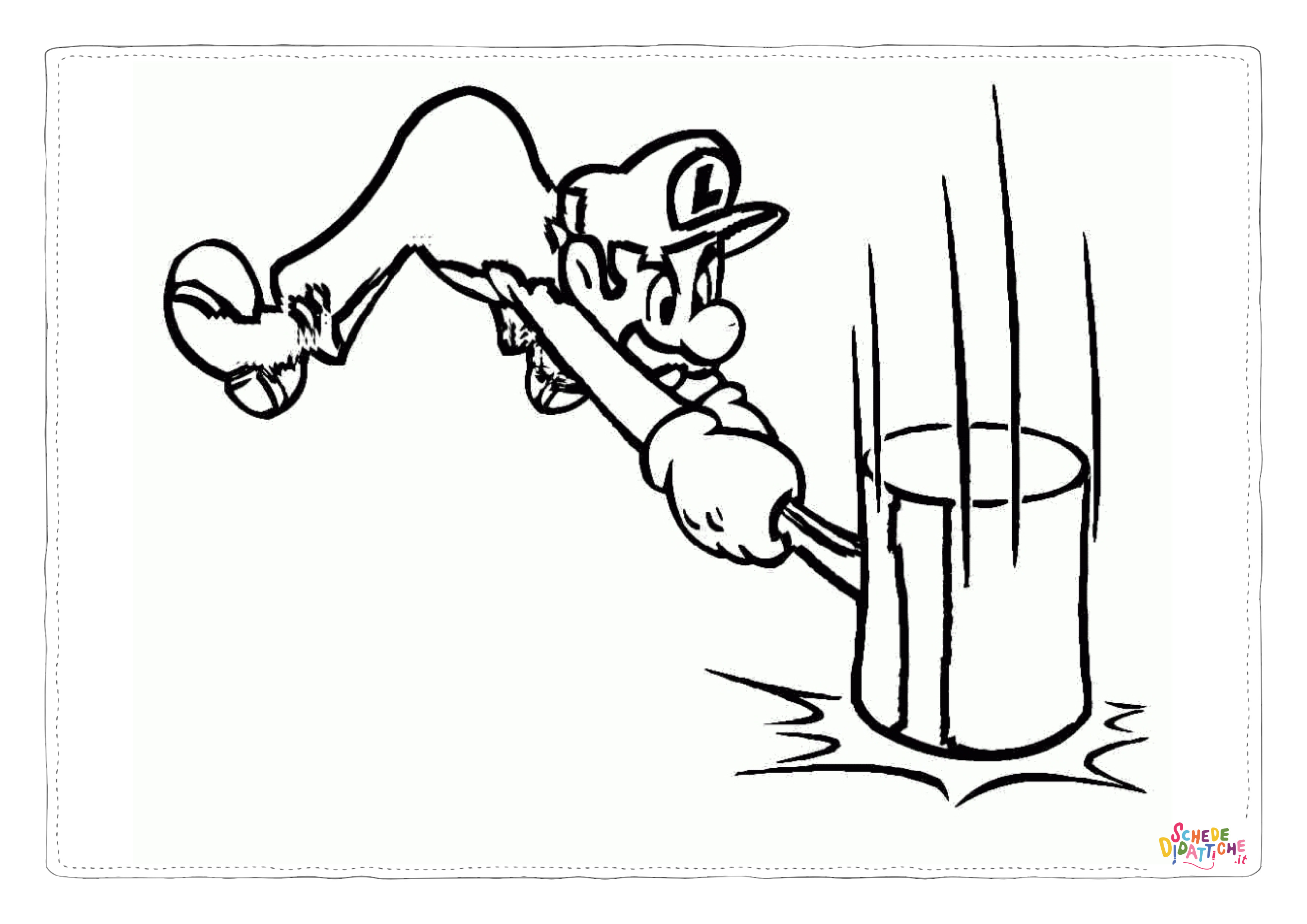 Disegno "Disegno di Super Mario da stampare e colorare 108" Disegno di Super Mario da stampare e colorare 108