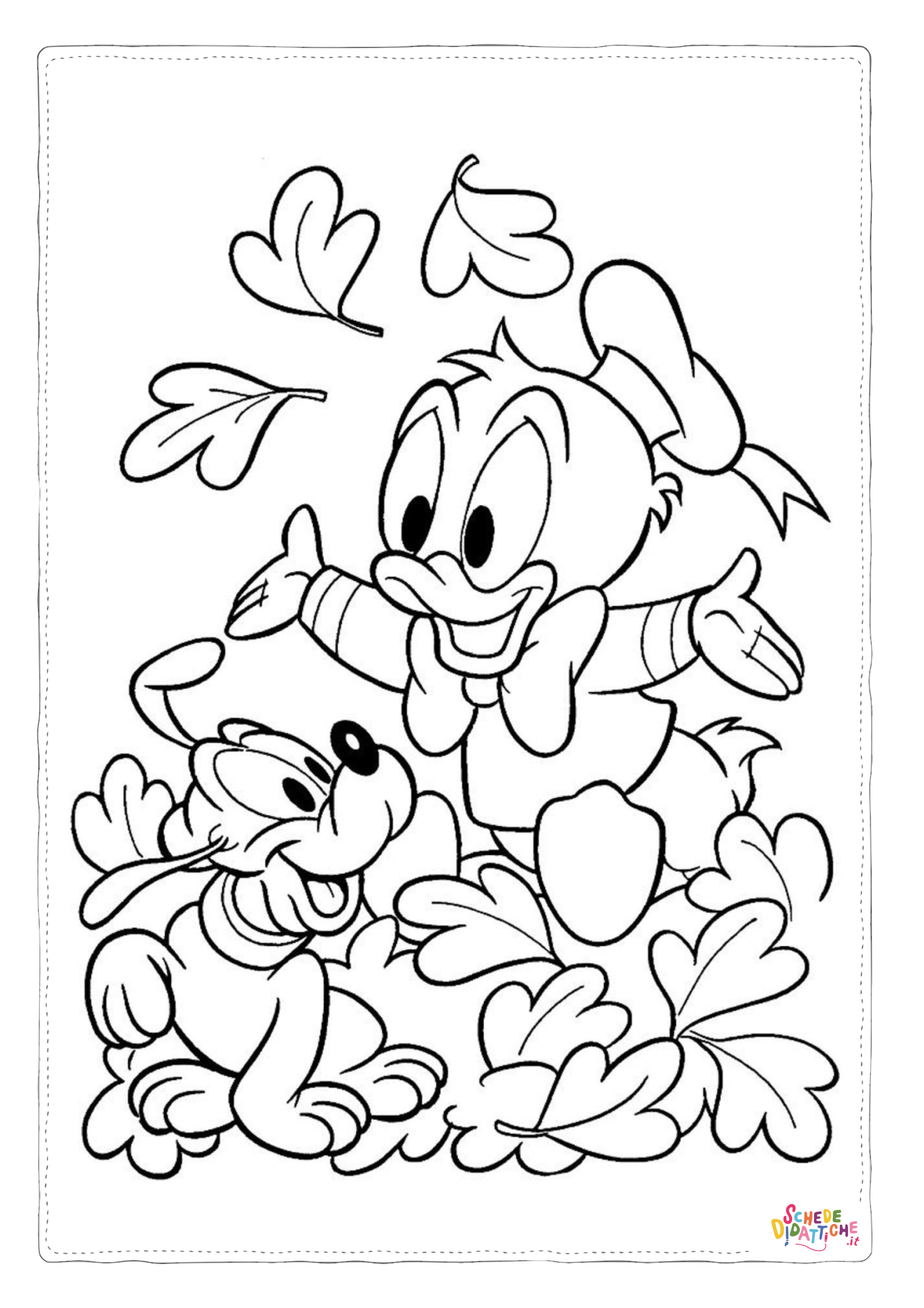 Disegno "Disegno di Paperino da stampare e colorare 130" Disegno di Paperino da stampare e colorare 130