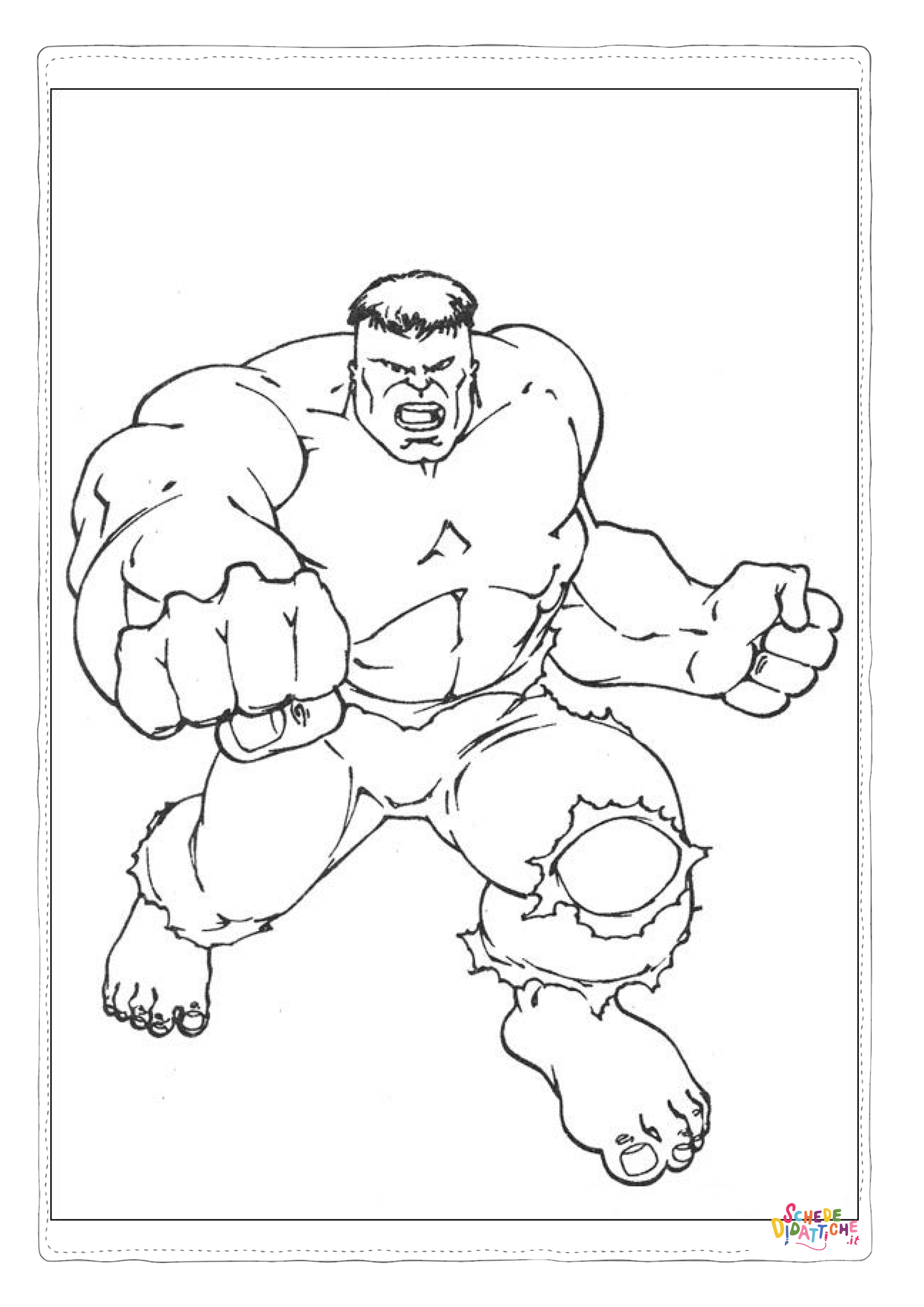 Disegno "Disegno di Hulk da stampare e colorare 47" Disegno di Hulk da stampare e colorare 47