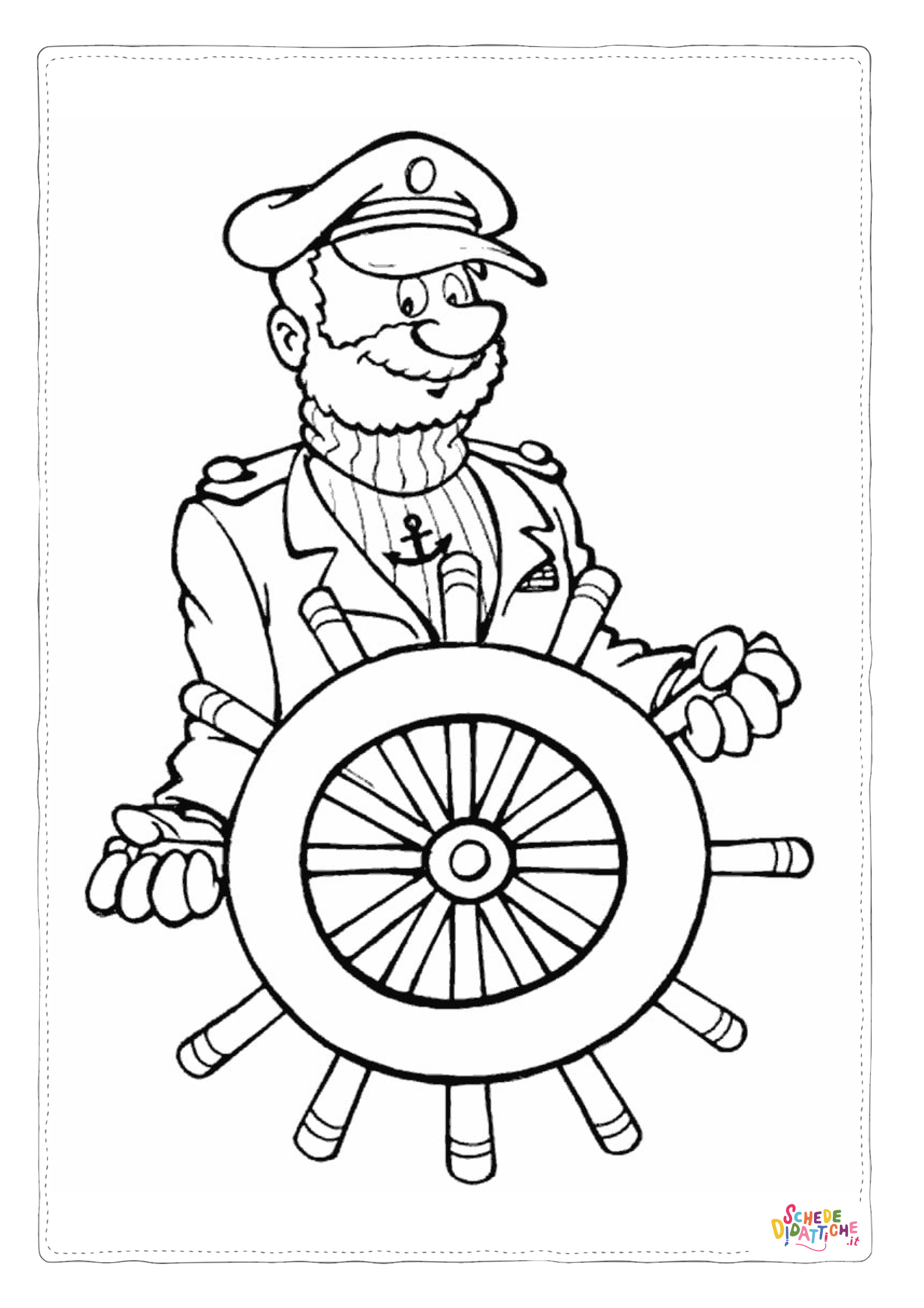 Disegno "Disegno di capitano da stampare e colorare" Disegno di capitano da stampare e colorare