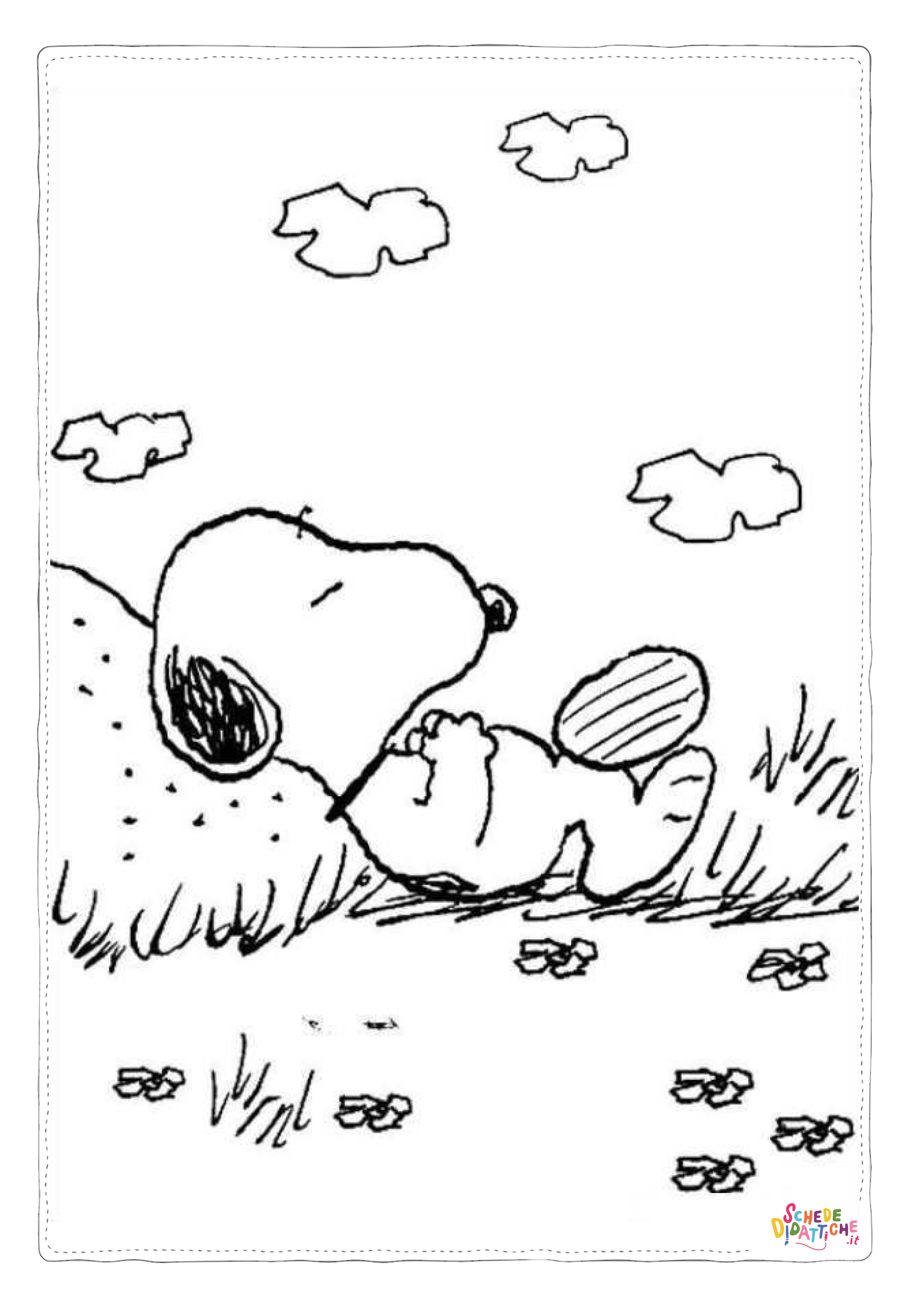 Disegno "Disegno di Snoopy da stampare e colorare 69" Disegno di Snoopy da stampare e colorare 69