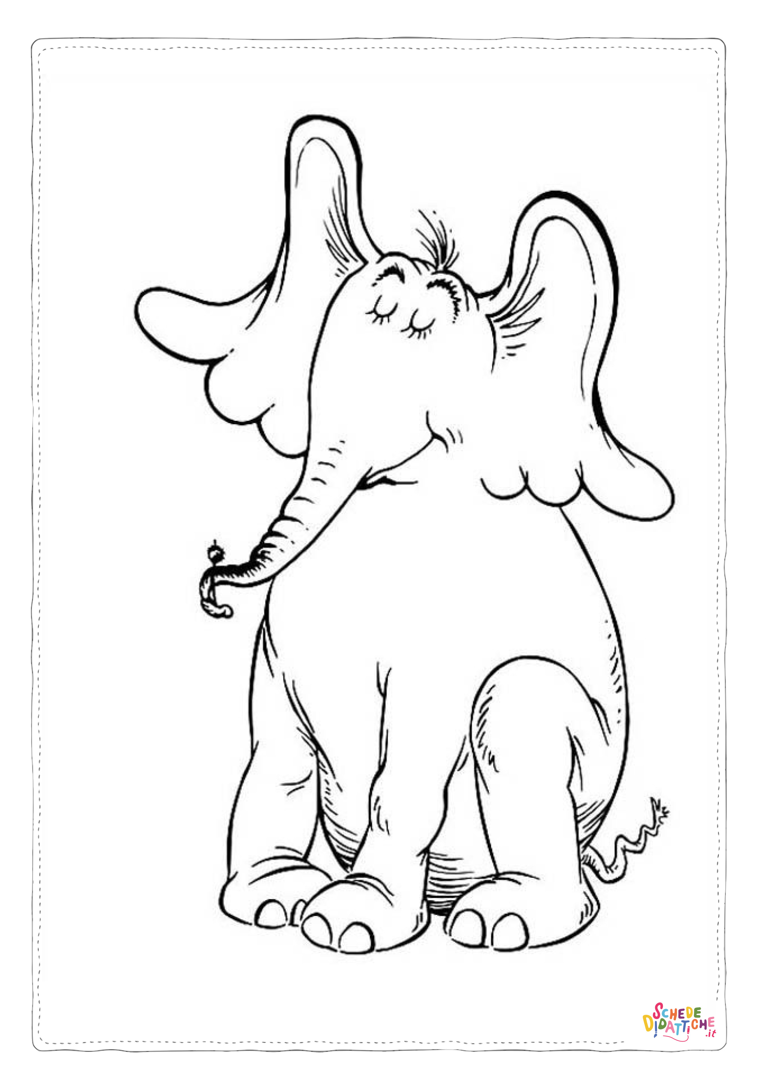 Disegno "Disegno di elefante da stampare e colorare 120" Disegno di elefante da stampare e colorare 120
