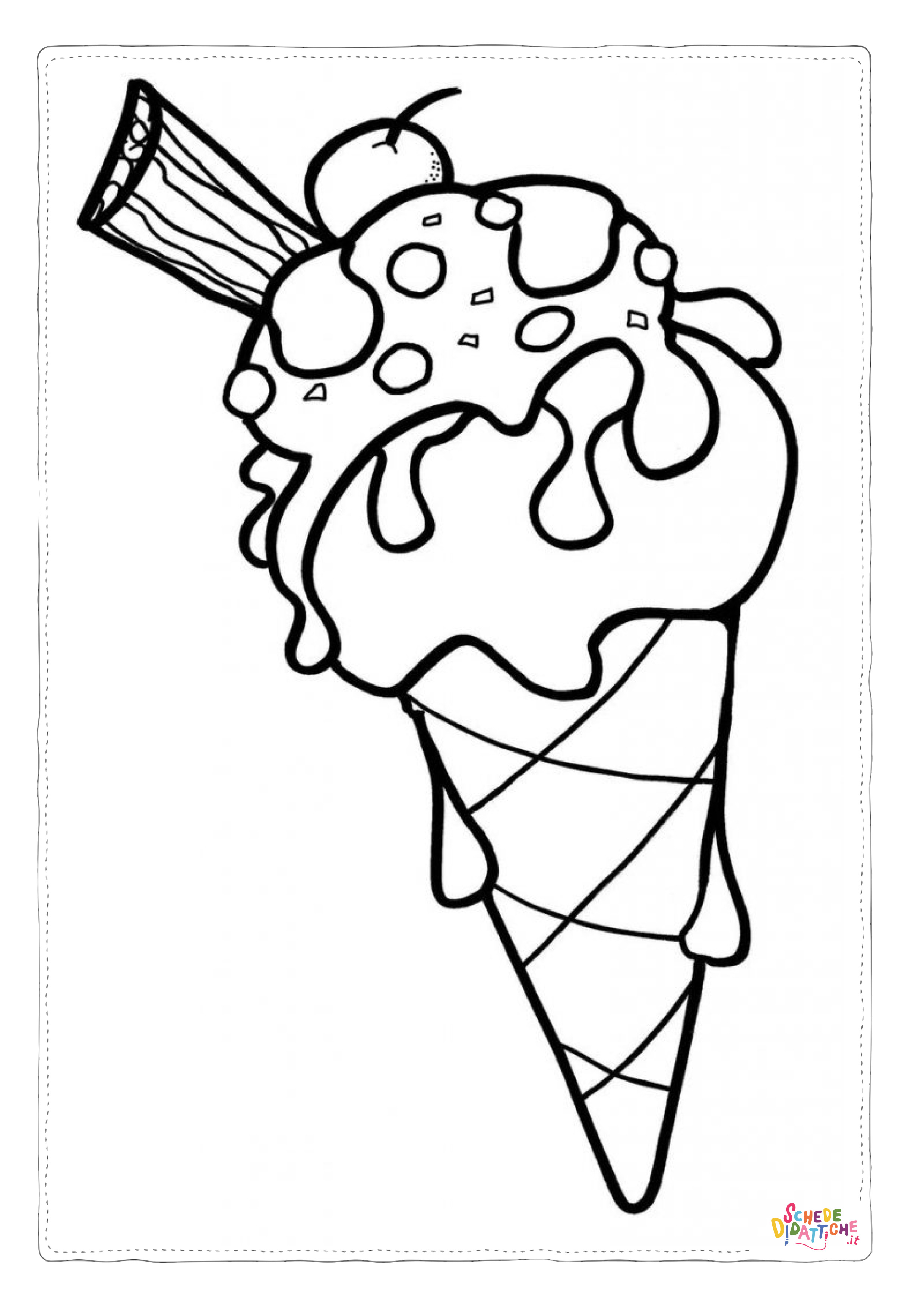 Disegno di gelato da stampare e colorare 29