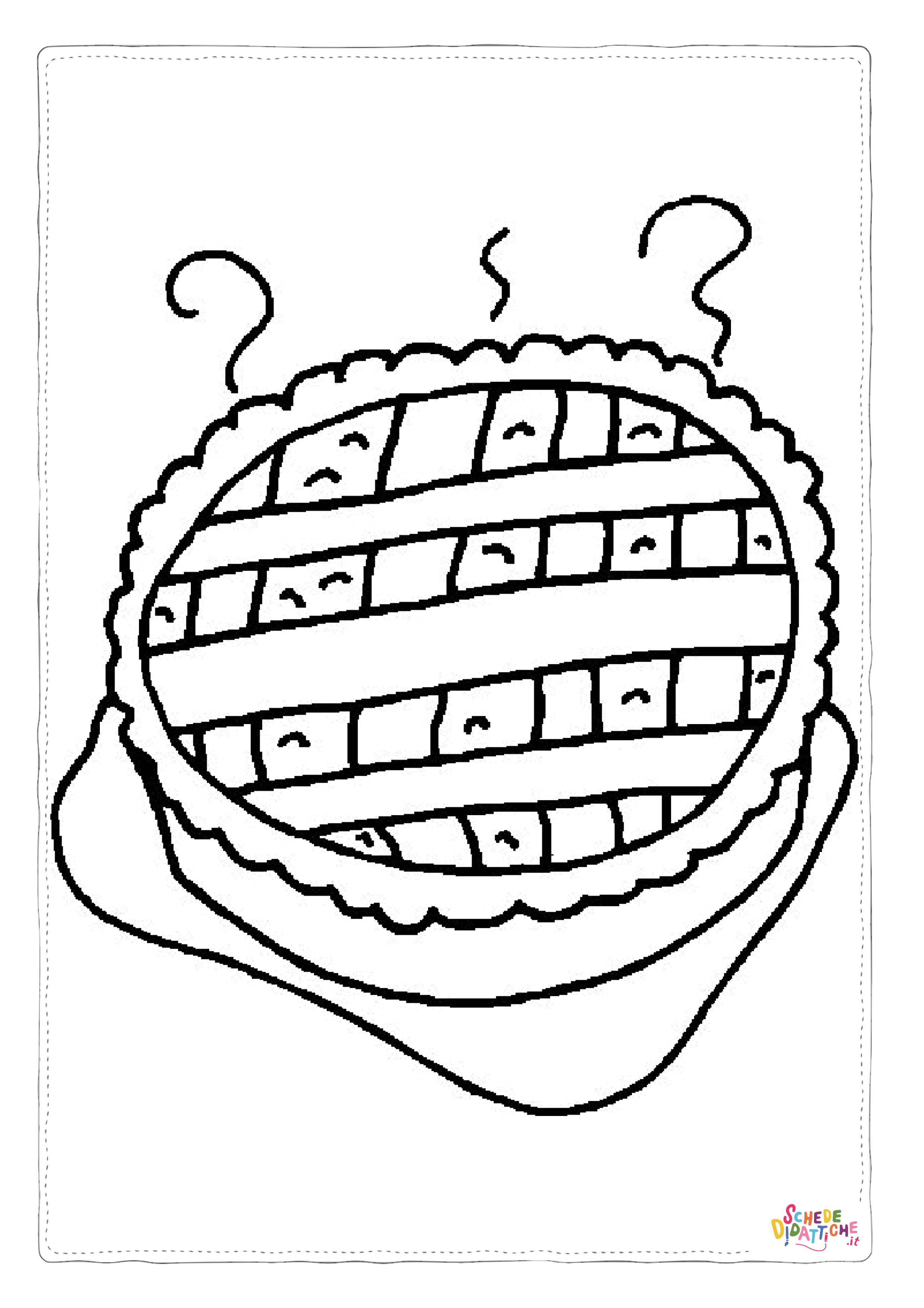 Disegno "Disegno di torta da stampare e colorare 1" Disegno di torta da stampare e colorare 1