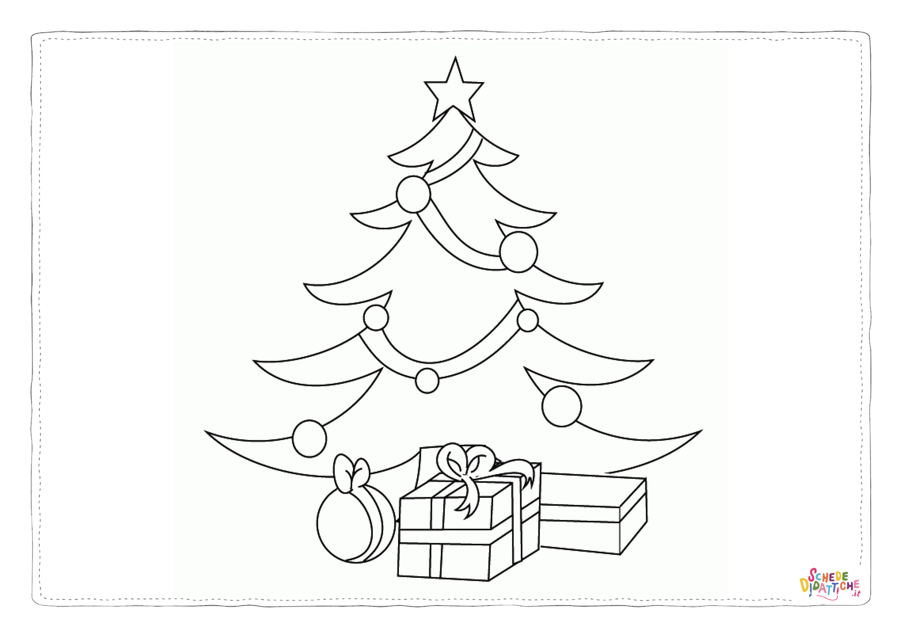Disegno "Disegno di albero di Natale da stampare e colorare 19" Disegno di albero di Natale da stampare e colorare 19