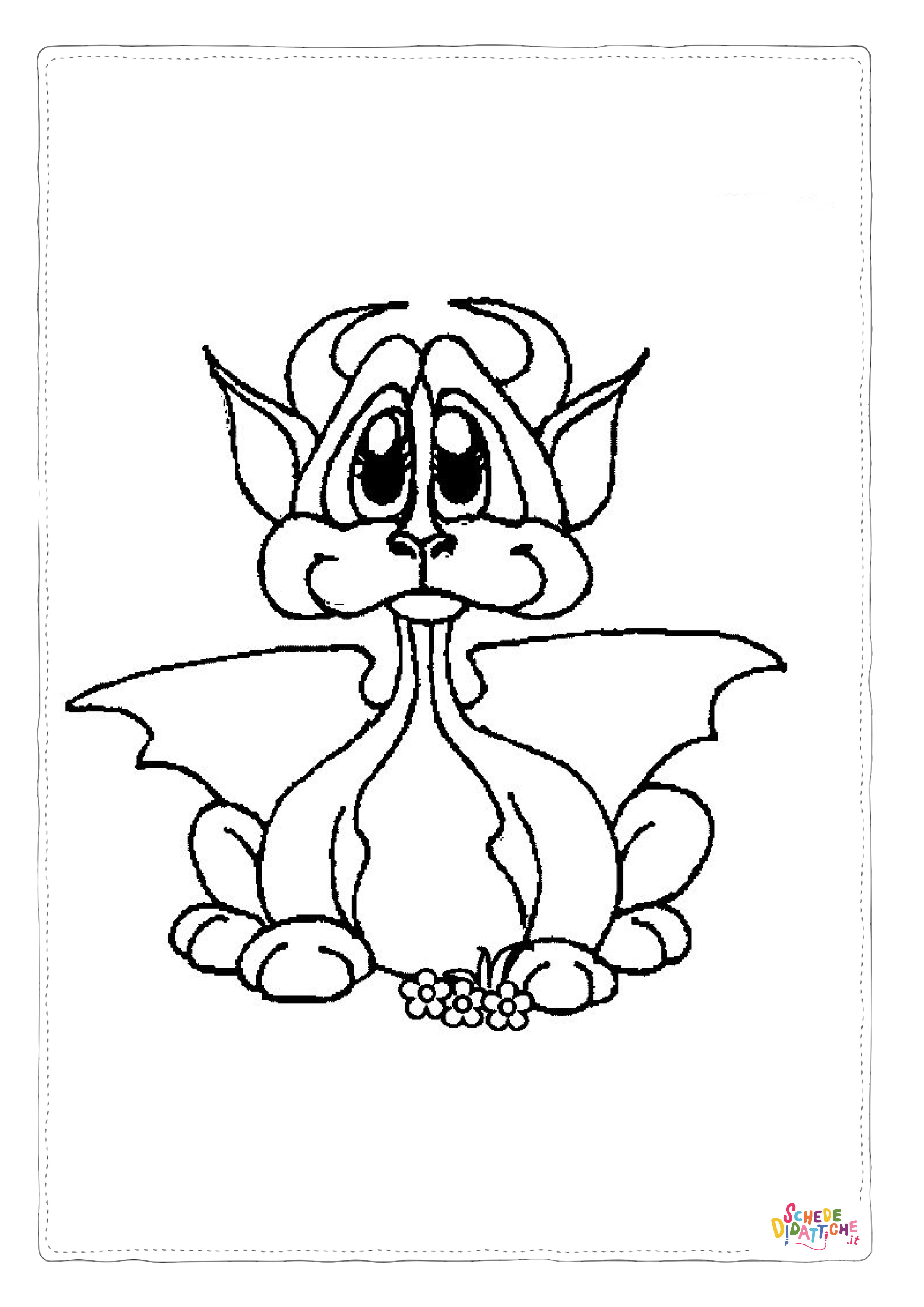 Disegno "Disegno di dragone da stampare e colorare 25" Disegno di dragone da stampare e colorare 25