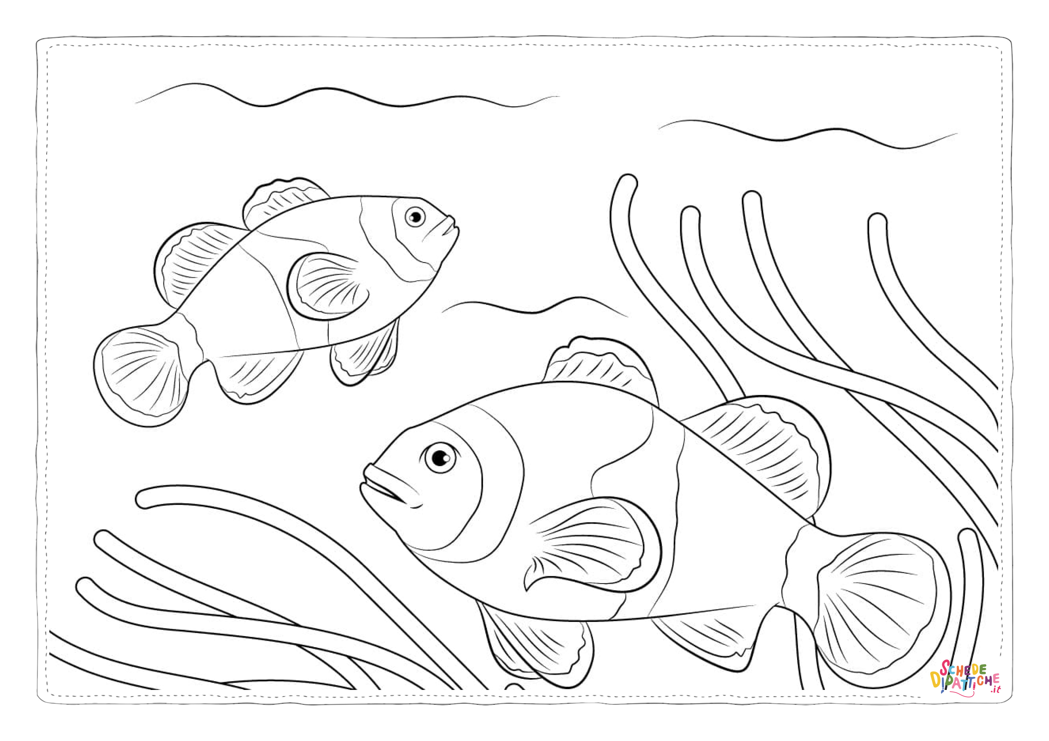 Disegno "Disegno di pesce da stampare e colorare 163" Disegno di pesce da stampare e colorare 163