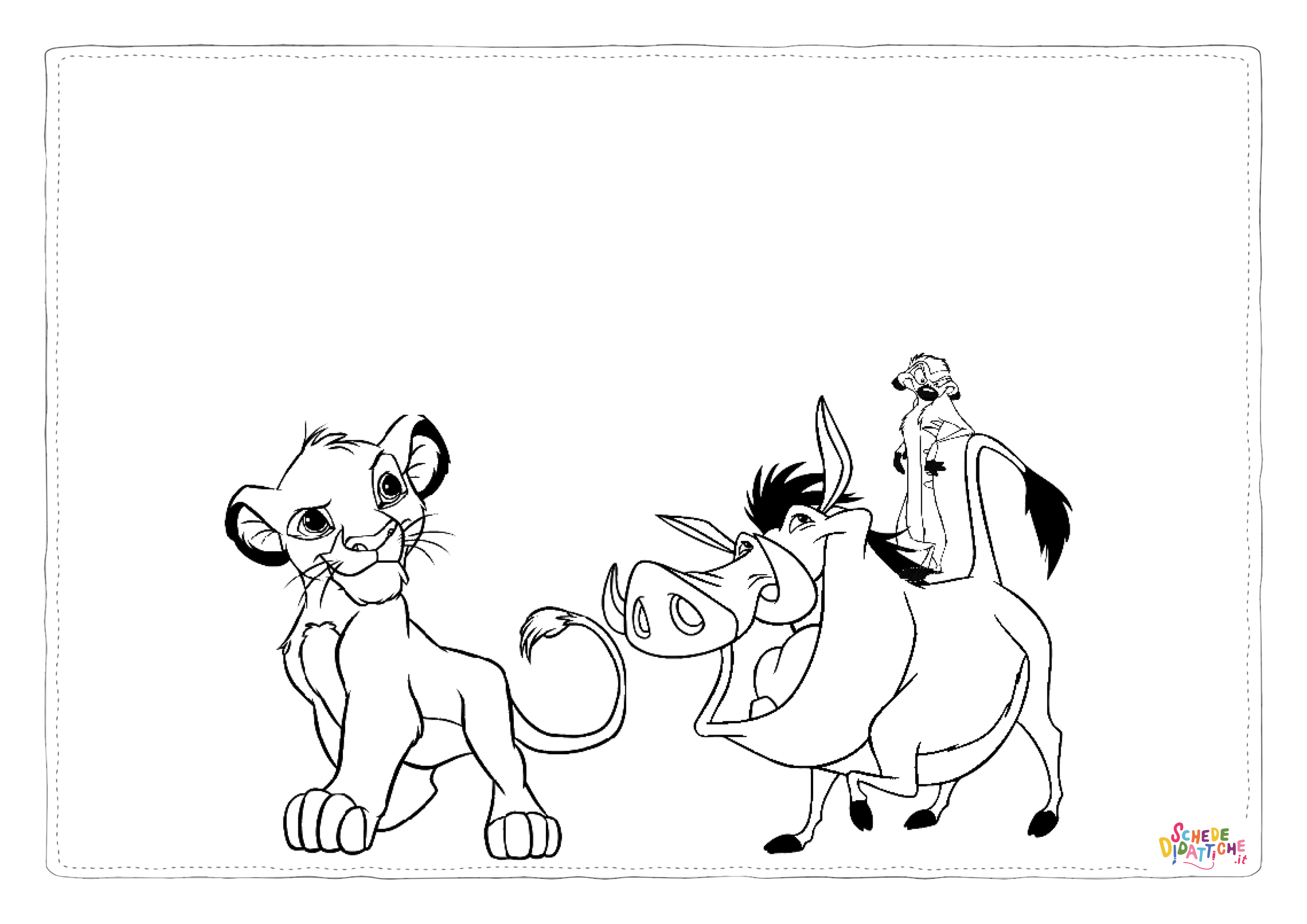 Disegno "Disegno di Re Leone da stampare e colorare 20" Disegno di Re Leone da stampare e colorare 20