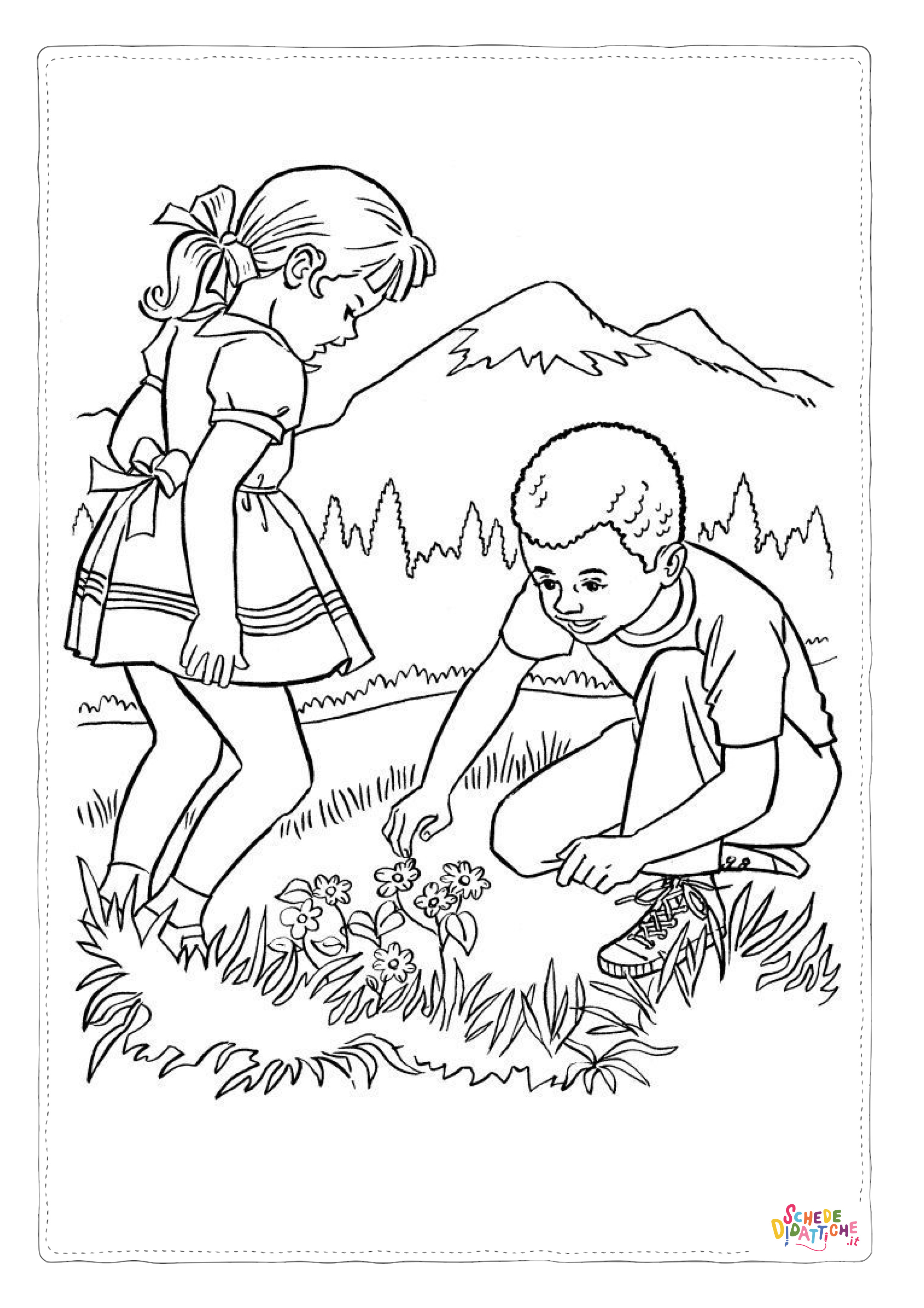 Disegno "Disegno di bambino da stampare e colorare 230" Disegno di bambino da stampare e colorare 230