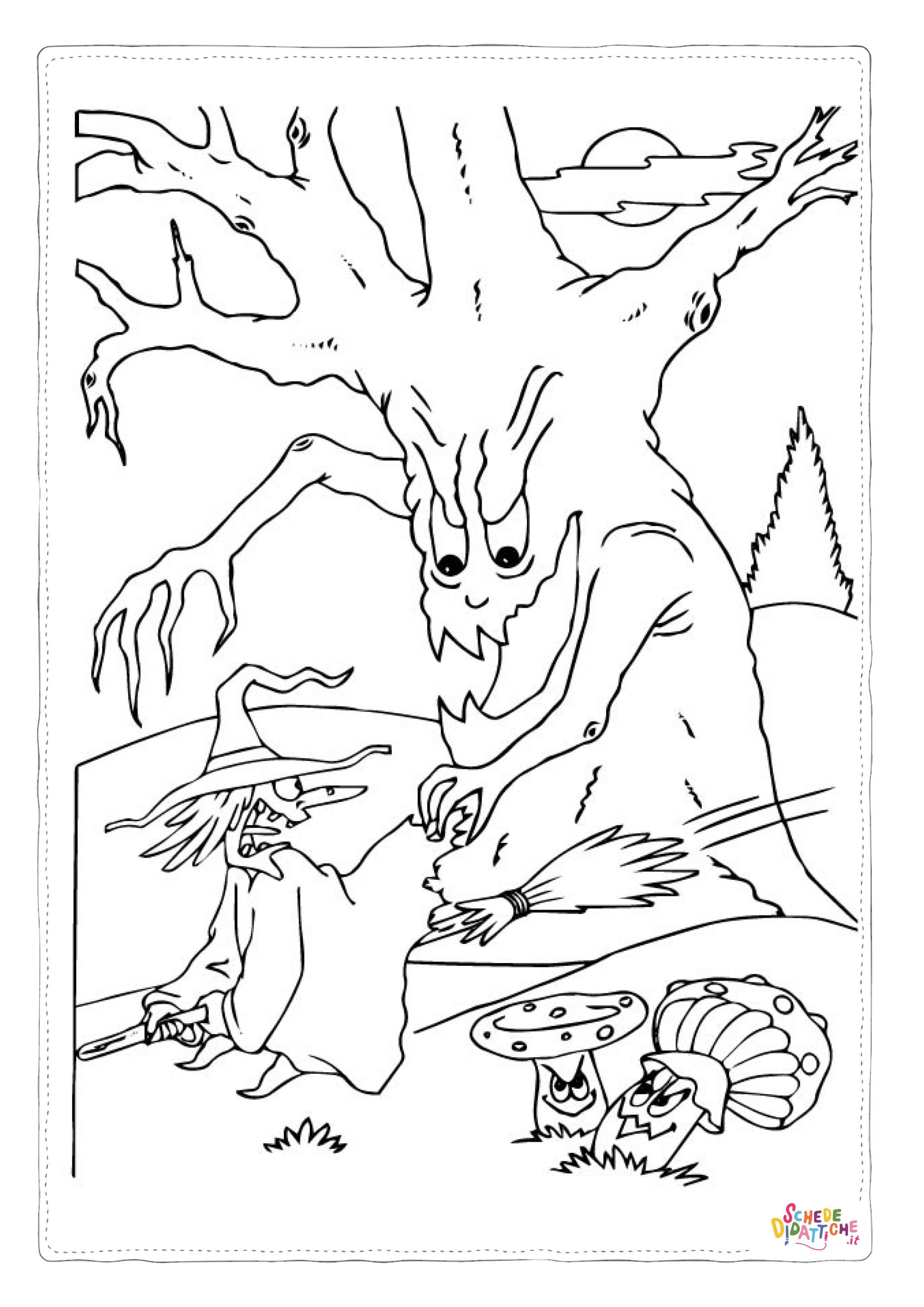 Disegno "Disegno di mostro di Halloween da stampare e colorare 9" Disegno di mostro di Halloween da stampare e colorare 9