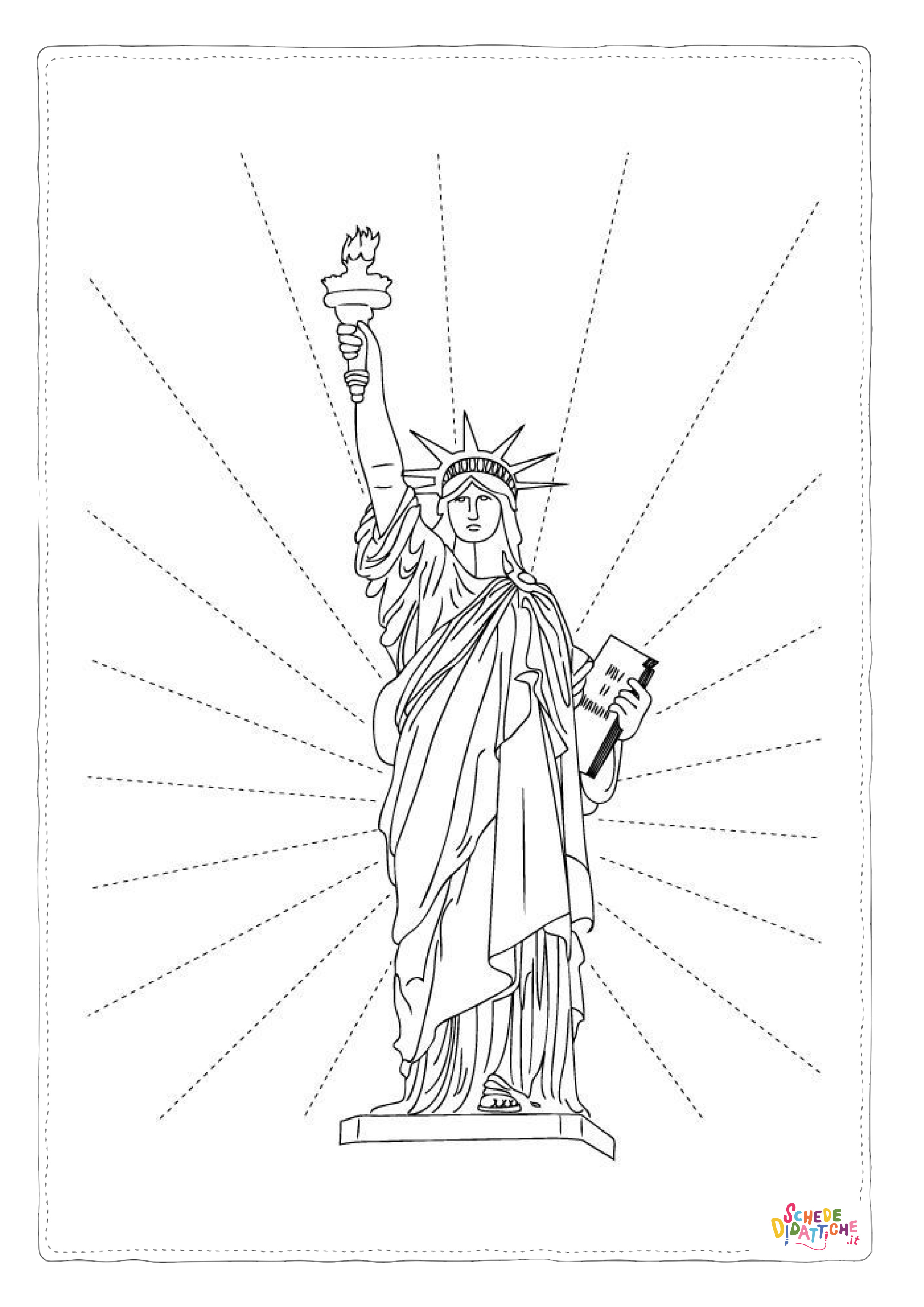 Disegno di monumento famoso da stampare e colorare 52