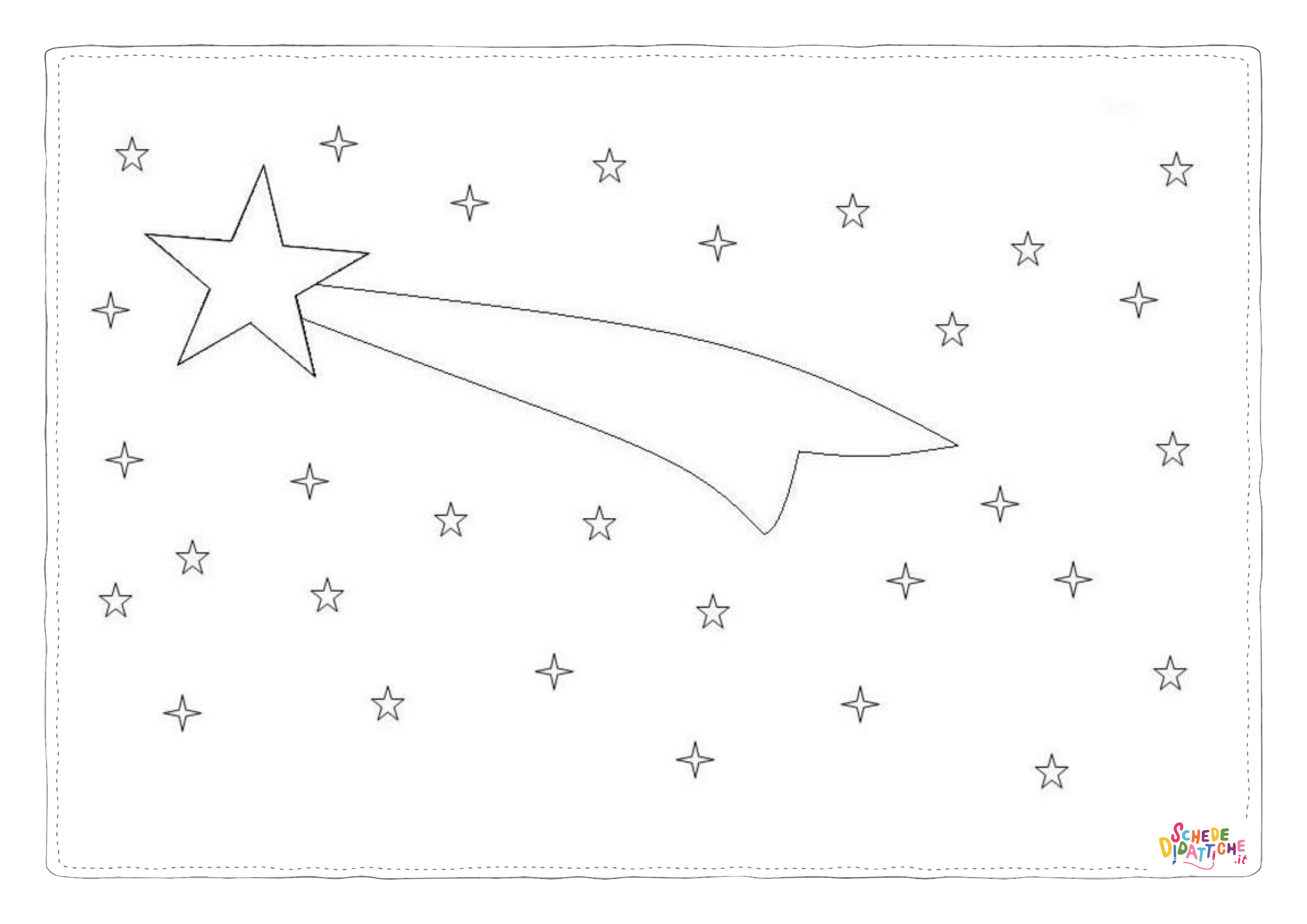 Disegno di stella da stampare e colorare 18