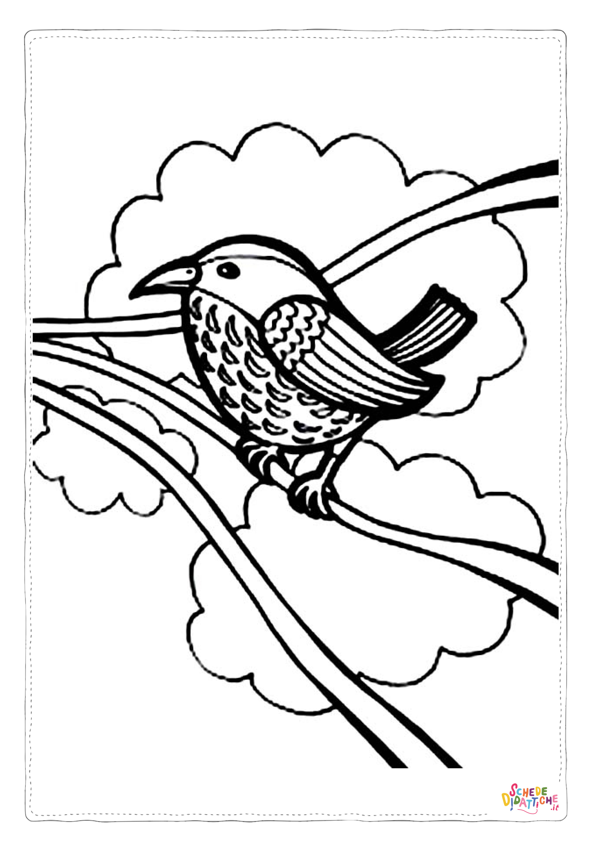 Disegno "Disegno di uccello da stampare e colorare 11" Disegno di uccello da stampare e colorare 11