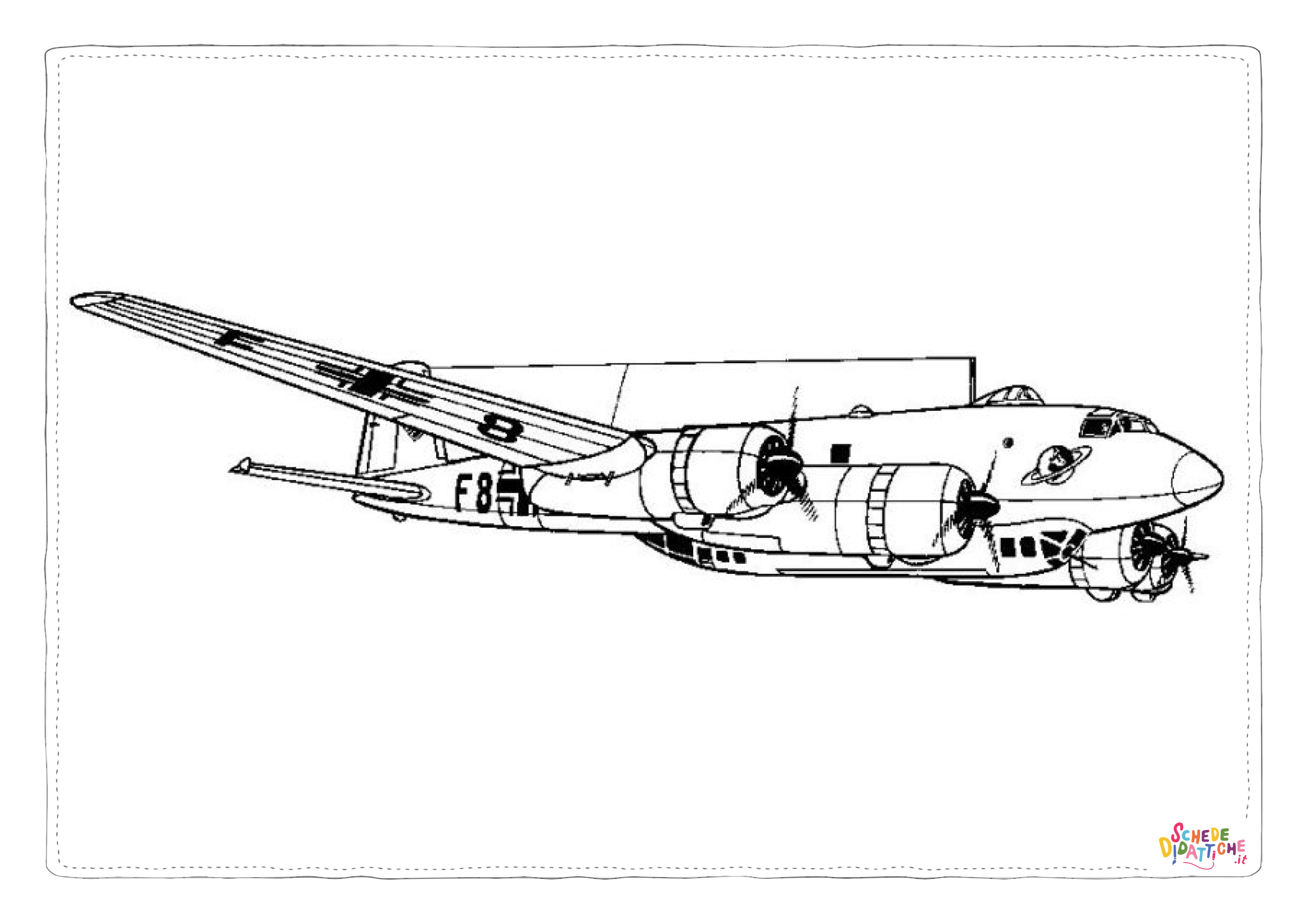 Disegno "Disegno di aereo militare da stampare e colorare 34" Disegno di aereo militare da stampare e colorare 34
