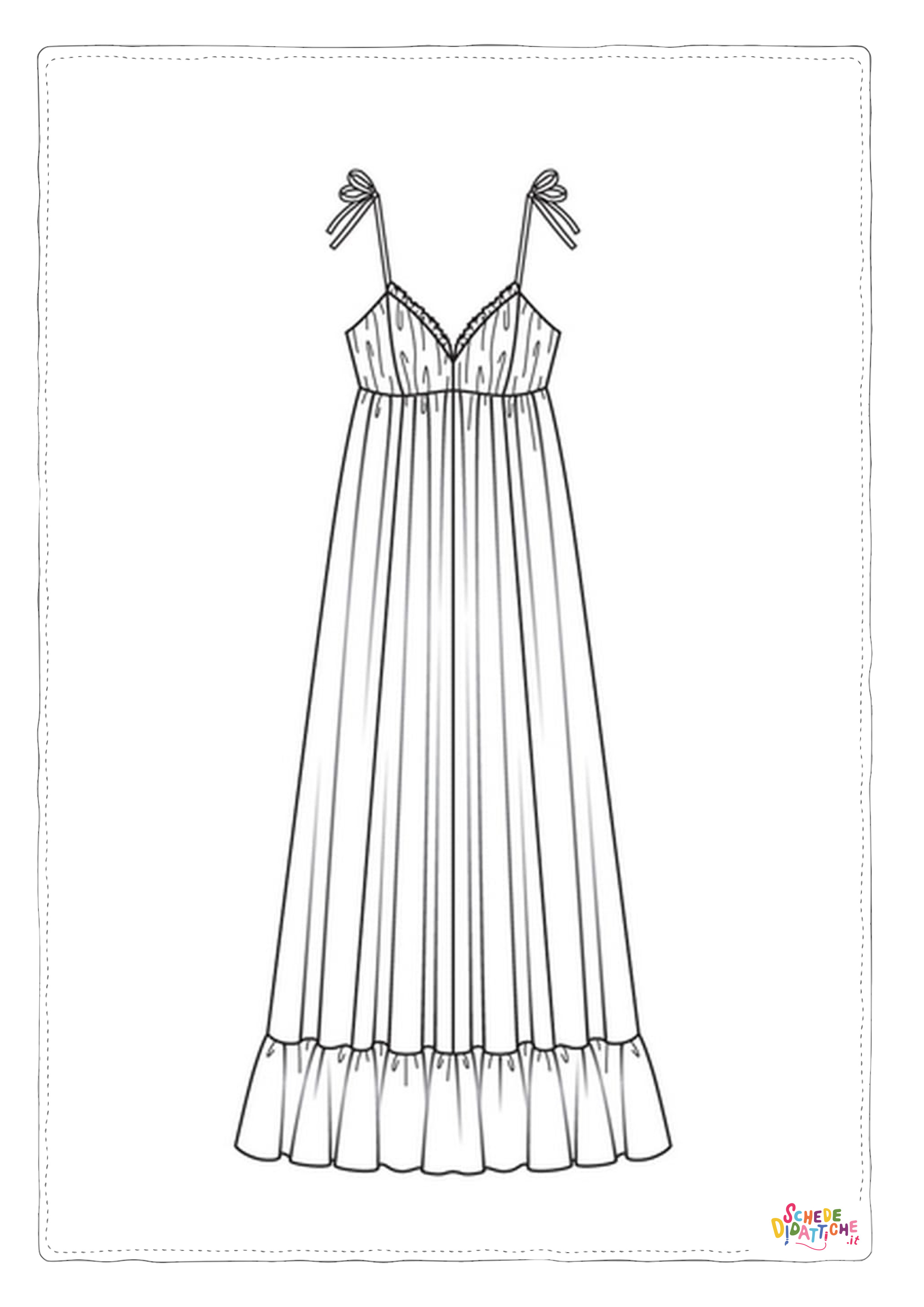 Disegno "Disegno di vestito da donna da stampare e colorare 30" Disegno di vestito da donna da stampare e colorare 30