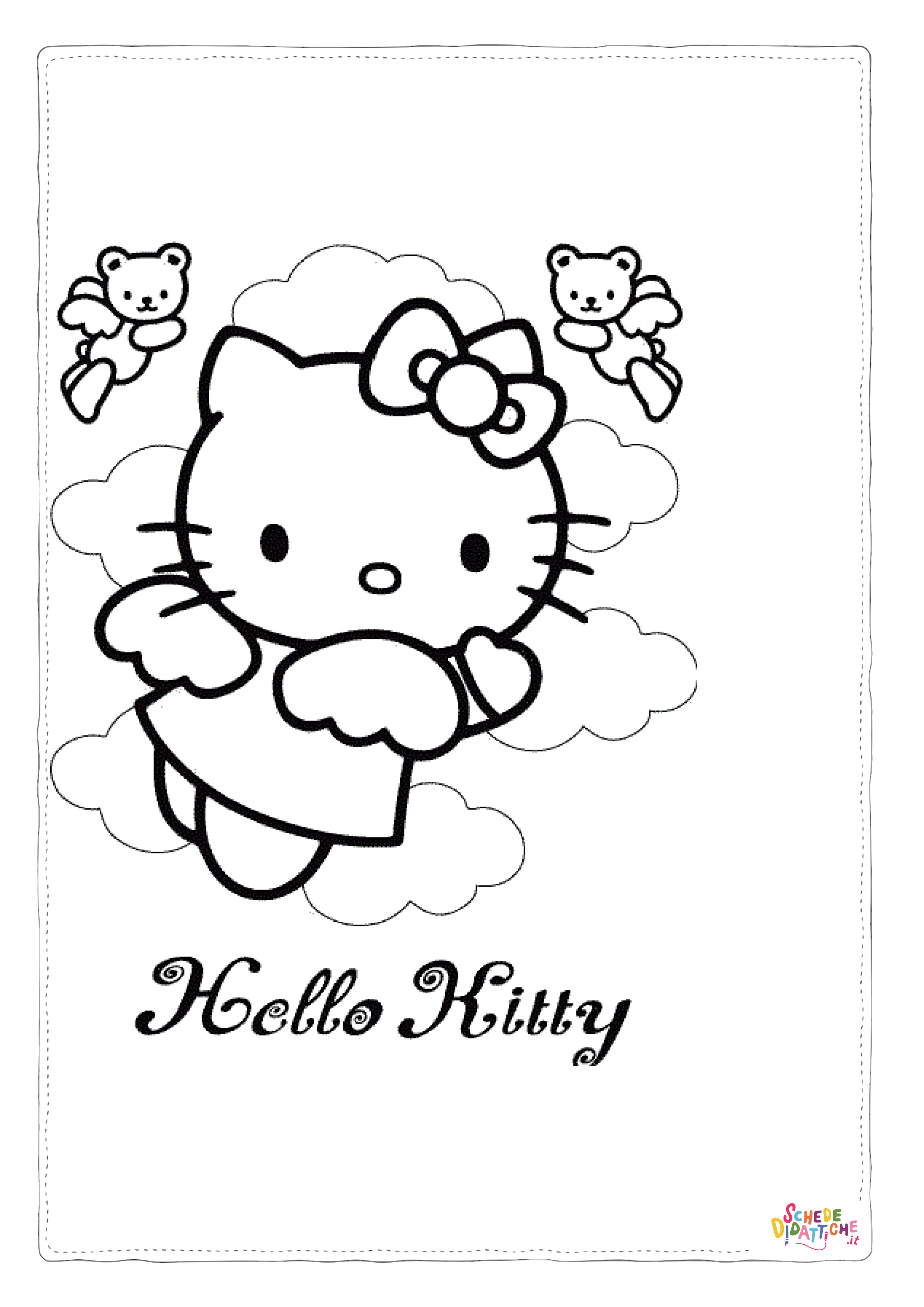 Disegno di Hello Kitty da stampare e colorare 103