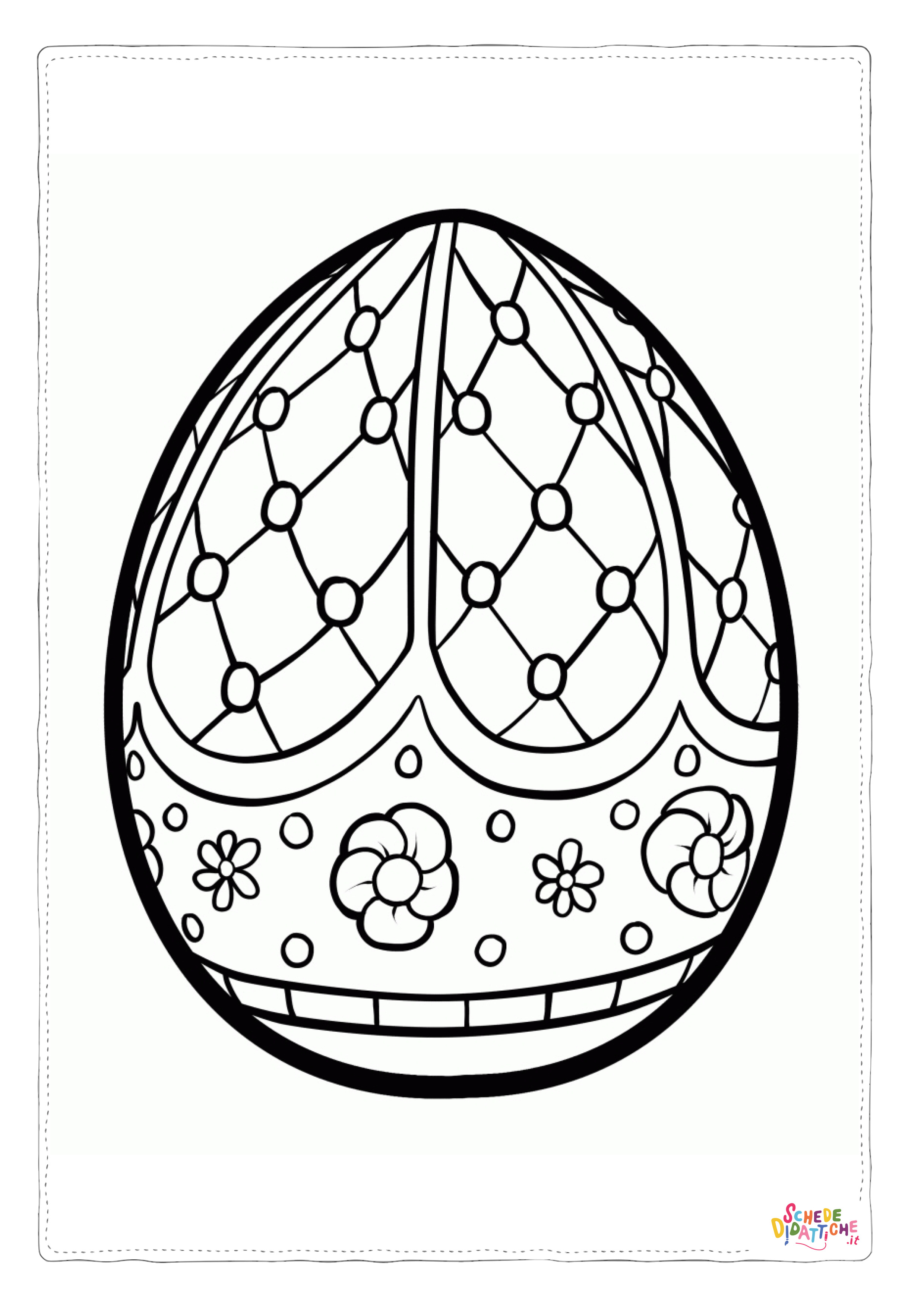 Disegno "Disegno di uovo di Pasqua da stampare e colorare 3" Disegno di uovo di Pasqua da stampare e colorare 3