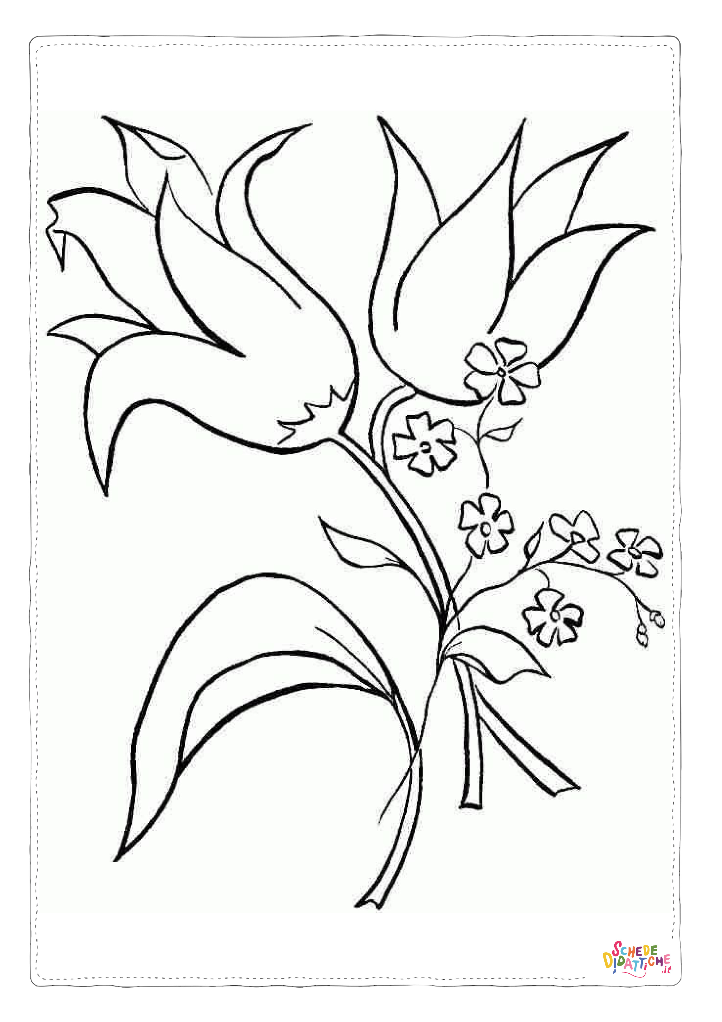 Disegno di fiore da stampare e colorare