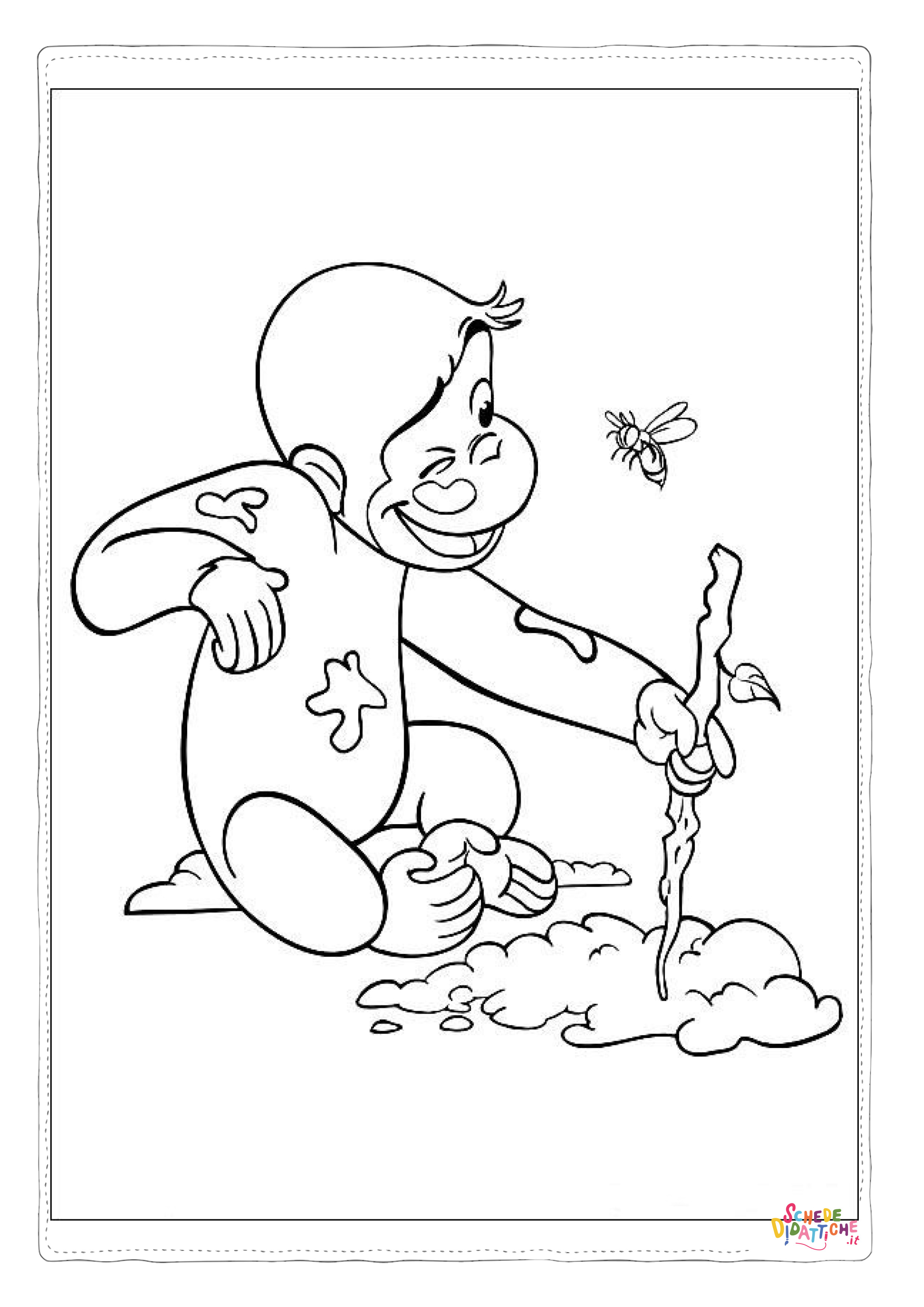 Disegno "Disegno di Curioso come George da stampare e colorare 13" Disegno di Curioso come George da stampare e colorare 13