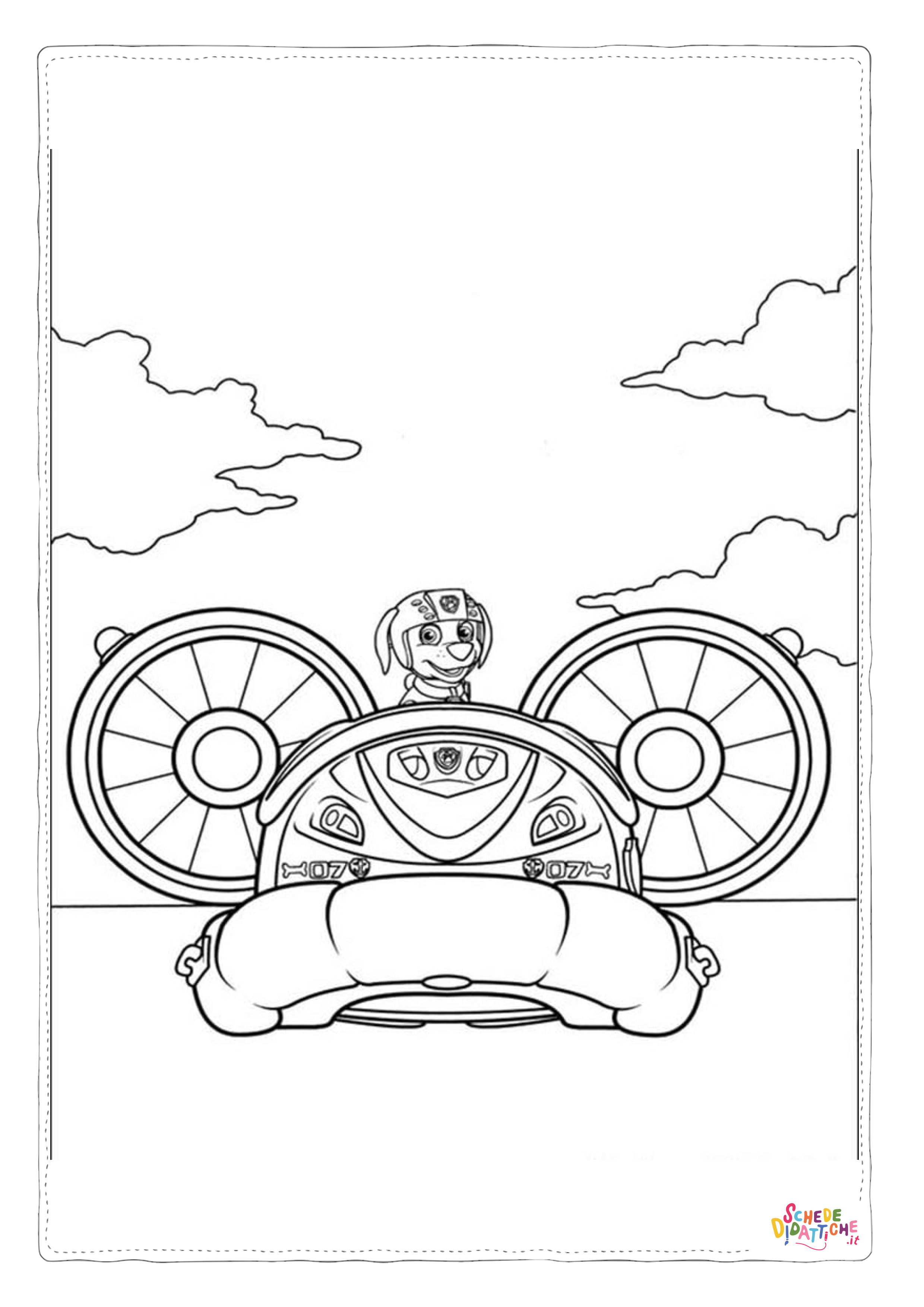 Disegno "Disegno di Paw Patrol - Cane pompiere da stampare e colorare 53" Disegno di Paw Patrol - Cane pompiere da stampare e colorare 53
