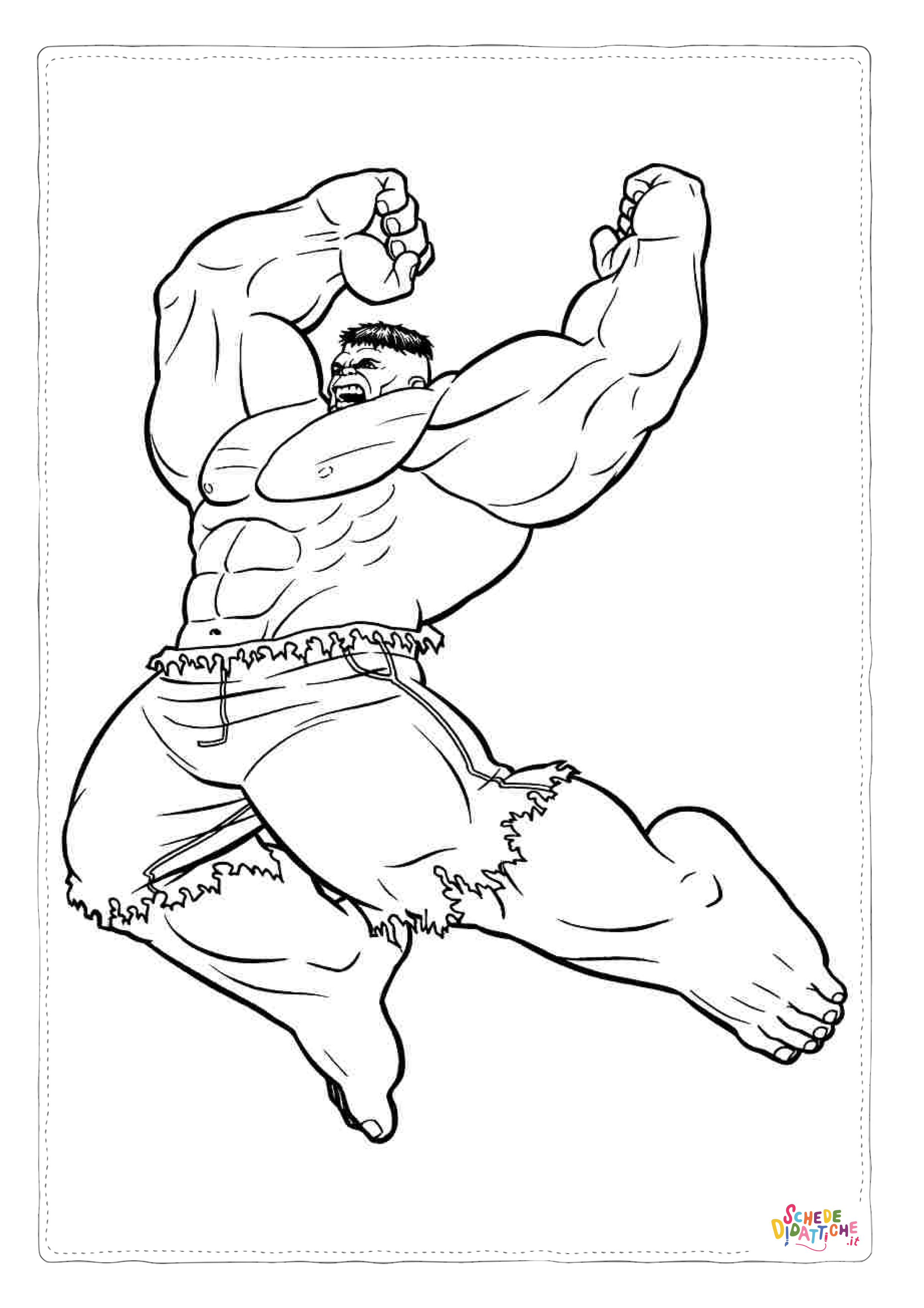 Disegno "Disegno di Hulk da stampare e colorare 71" Disegno di Hulk da stampare e colorare 71