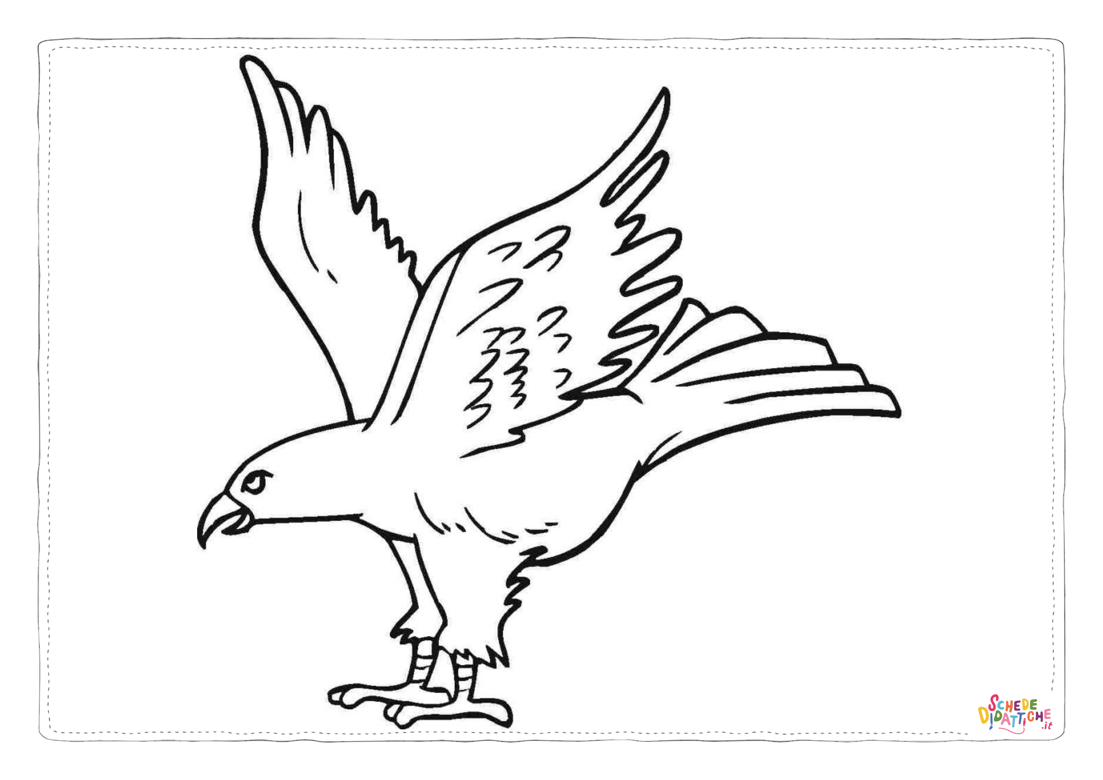 Disegno "Disegno di aquila da stampare e colorare 21" Disegno di aquila da stampare e colorare 21