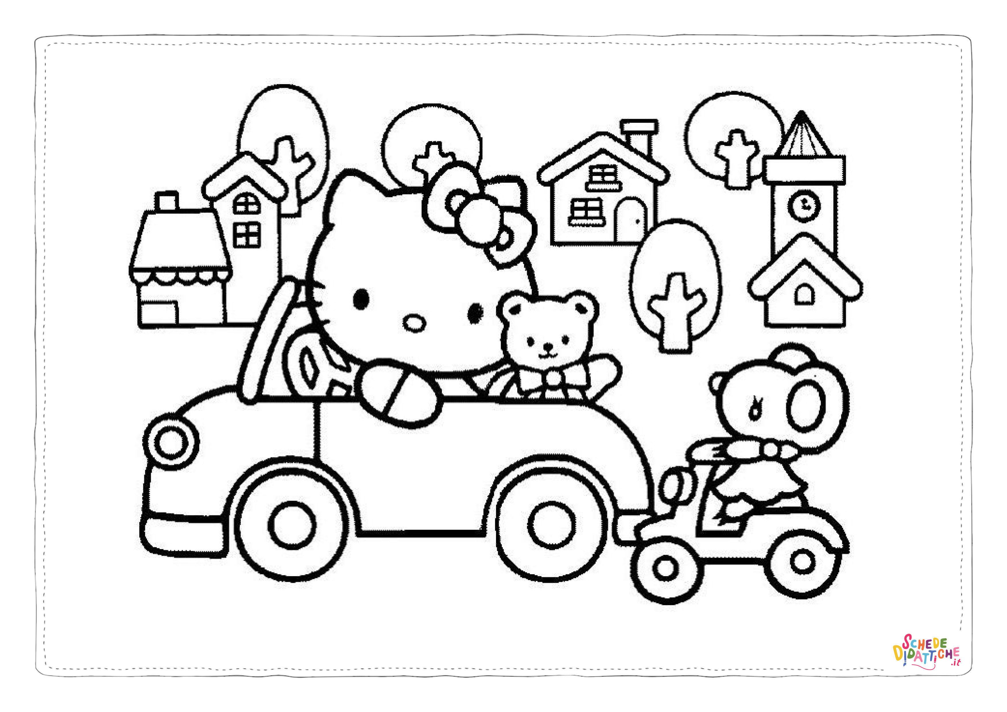 Disegno "Disegno di Hello Kitty da stampare e colorare 232" Disegno di Hello Kitty da stampare e colorare 232