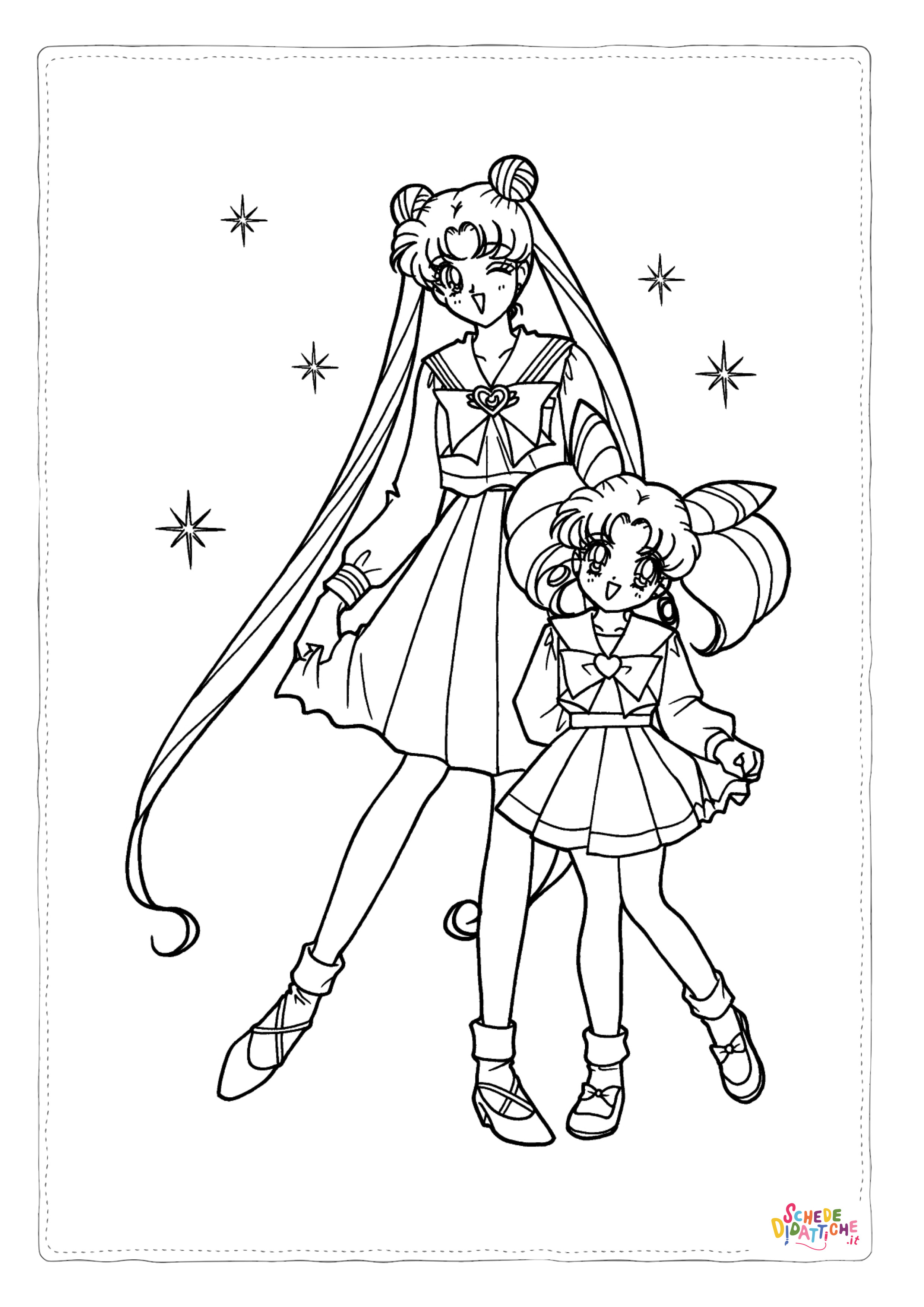 Disegno "Disegno di Sailor Moon da stampare e colorare 10" Disegno di Sailor Moon da stampare e colorare 10