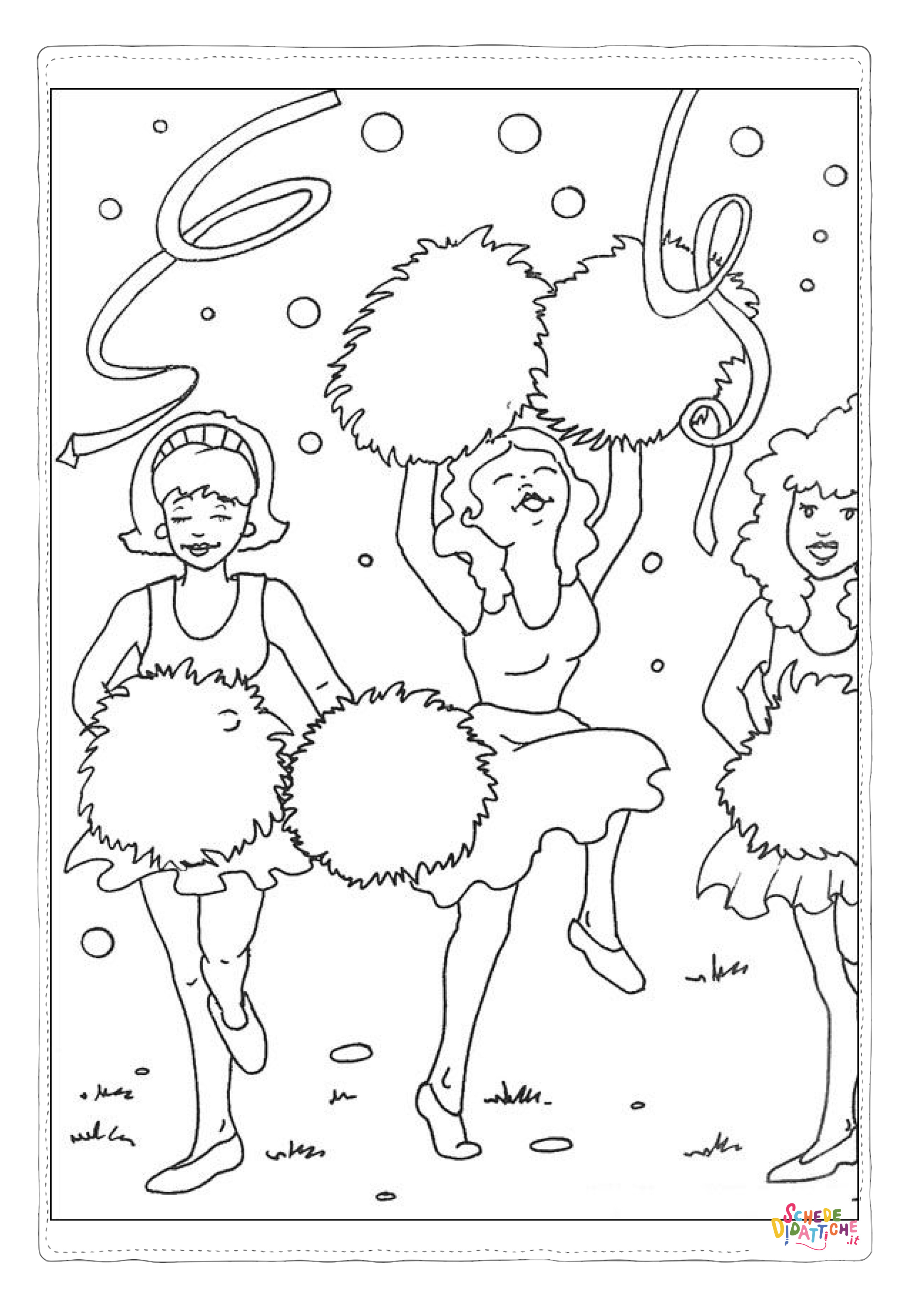 Disegno "Disegno di cheerleader da stampare e colorare 17" Disegno di cheerleader da stampare e colorare 17