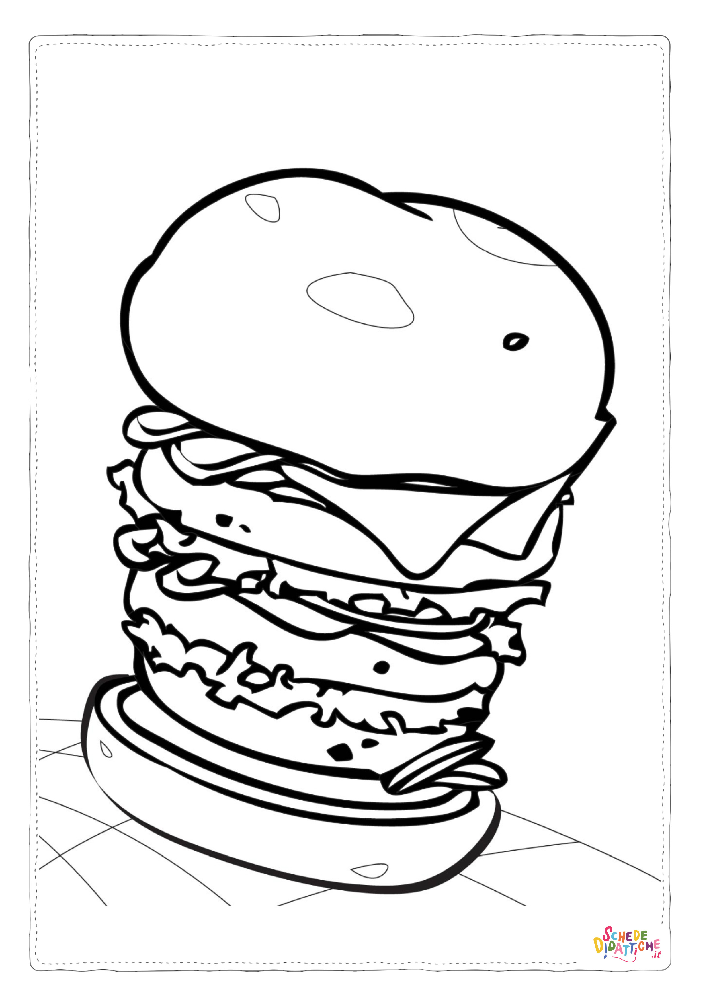 Disegno "Disegno di fast food da stampare e colorare 20" Disegno di fast food da stampare e colorare 20