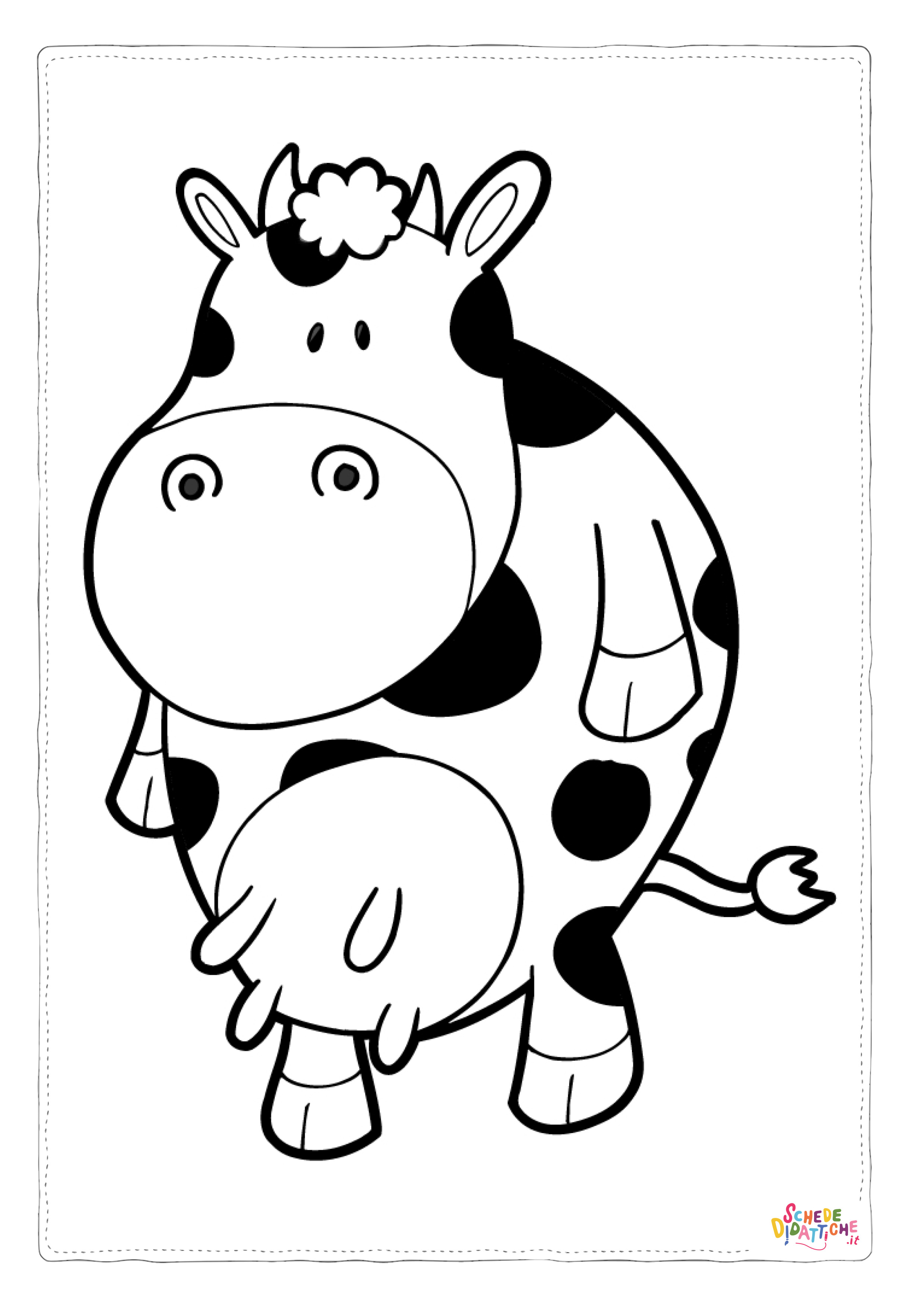 Disegno di mucca da stampare e colorare 42