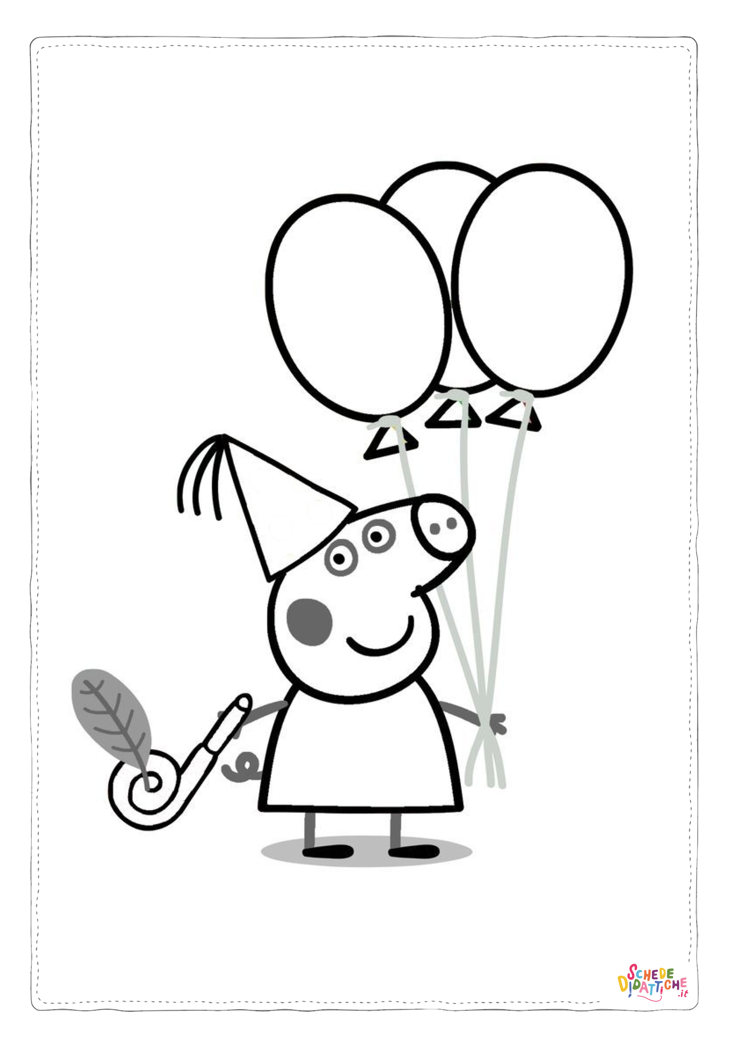 Disegno di Peppa Pig da stampare e colorare 1