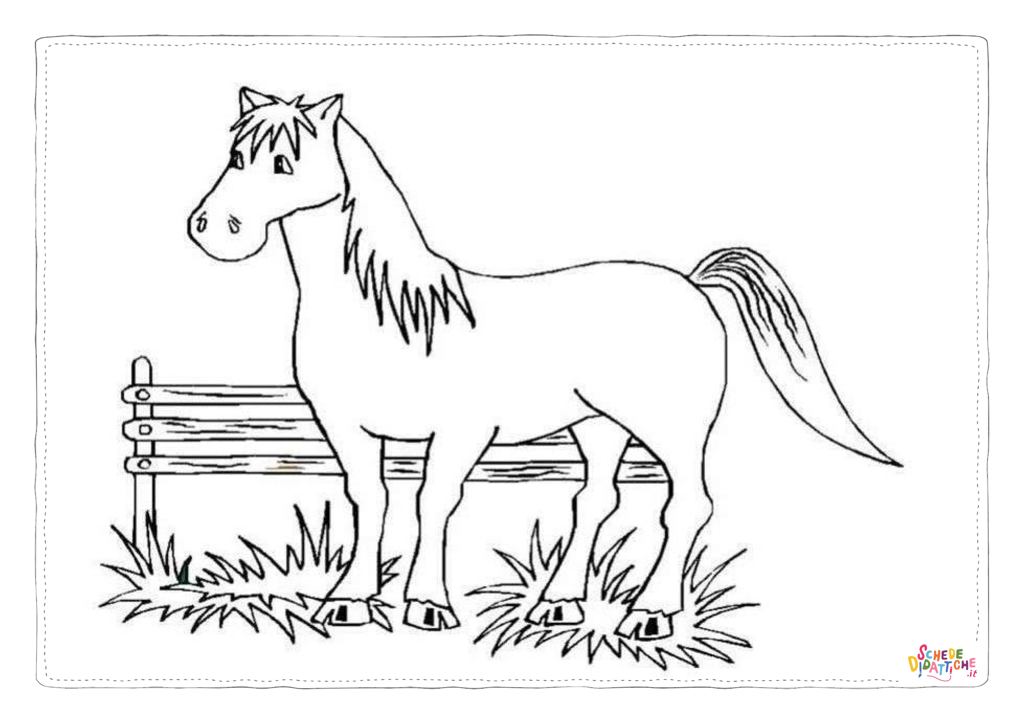 Disegno "Disegno di cavallo da stampare e colorare 219" Disegno di cavallo da stampare e colorare 219