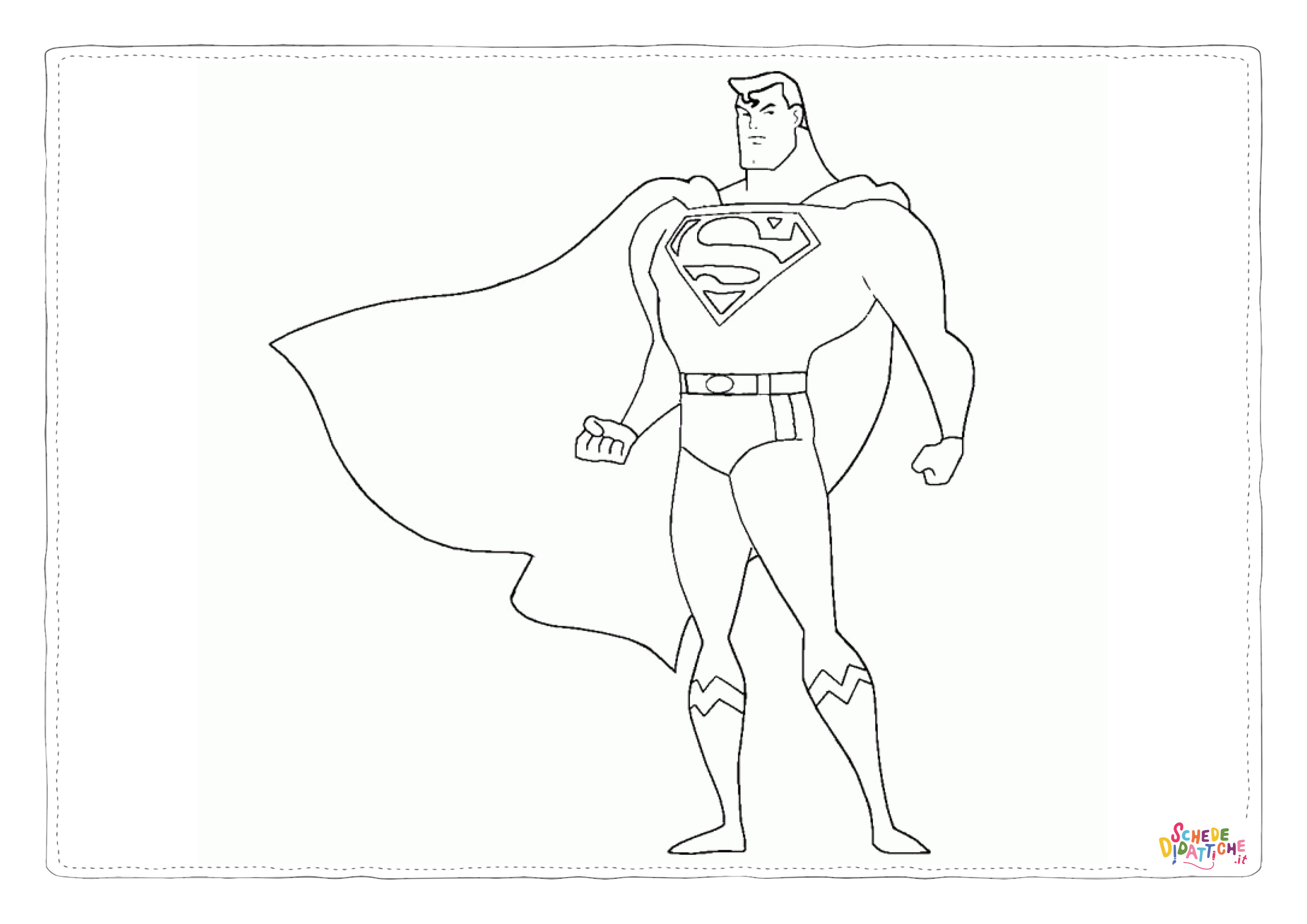 Disegno di Superman da stampare e colorare 8