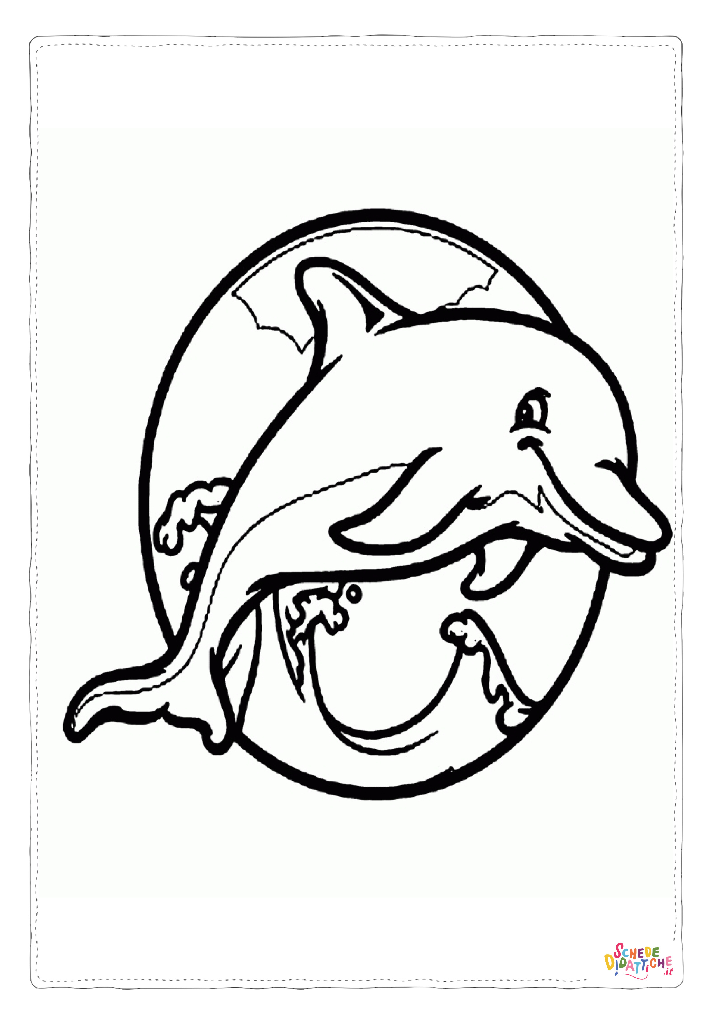 Disegno di delfino da stampare e colorare 31