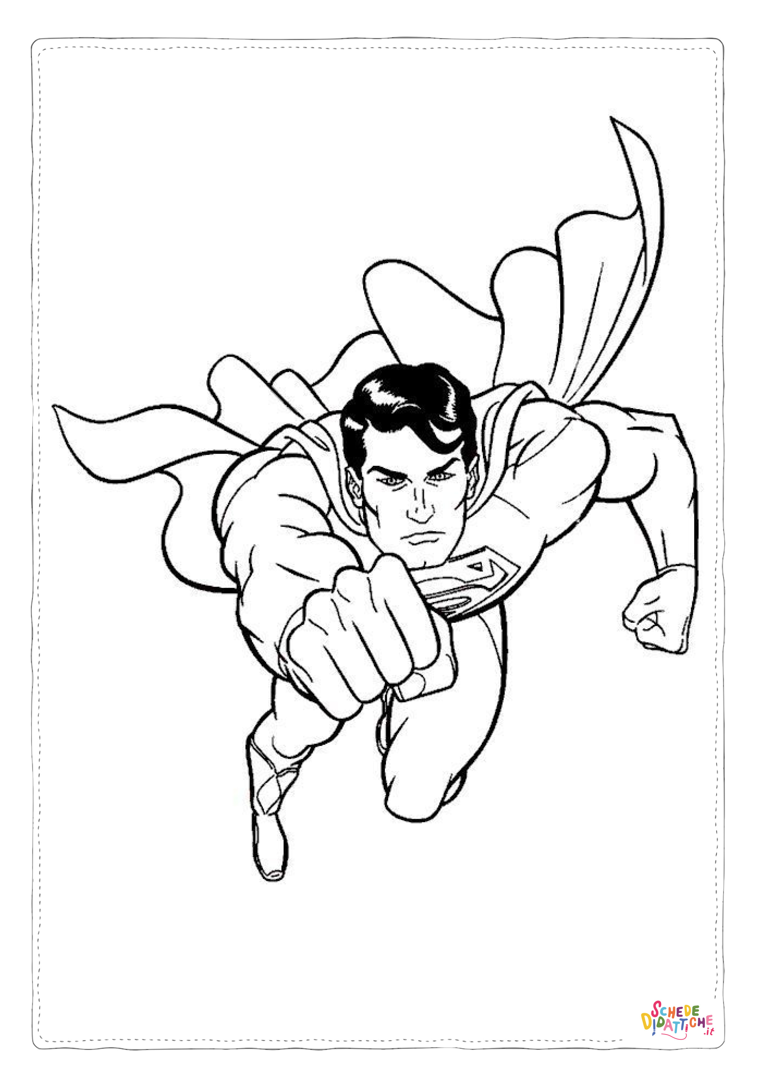 Disegno "Disegno di Superman da stampare e colorare 58" Disegno di Superman da stampare e colorare 58