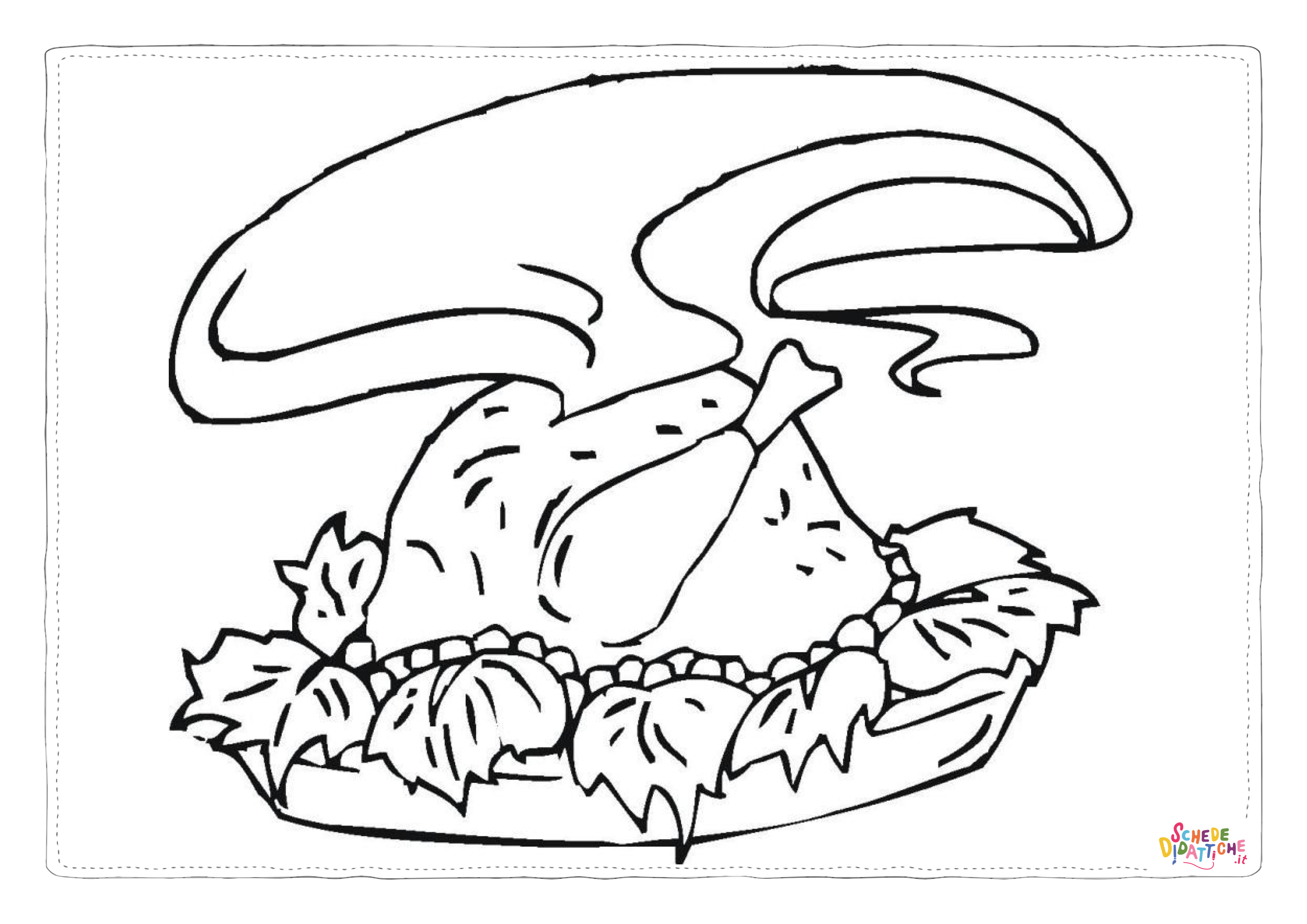 Disegno di carne da stampare e colorare 6