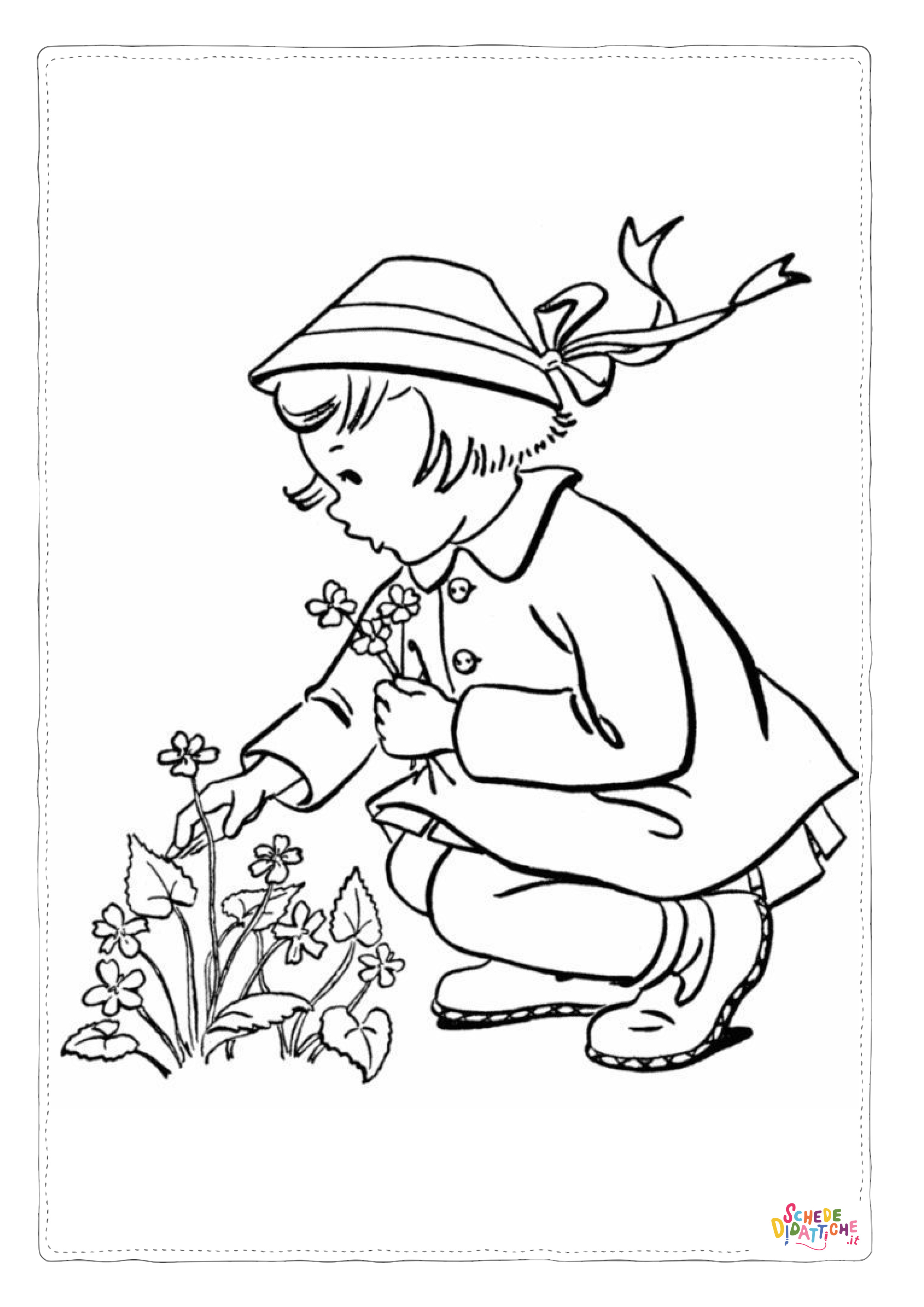 Disegno di bambino da stampare e colorare 242