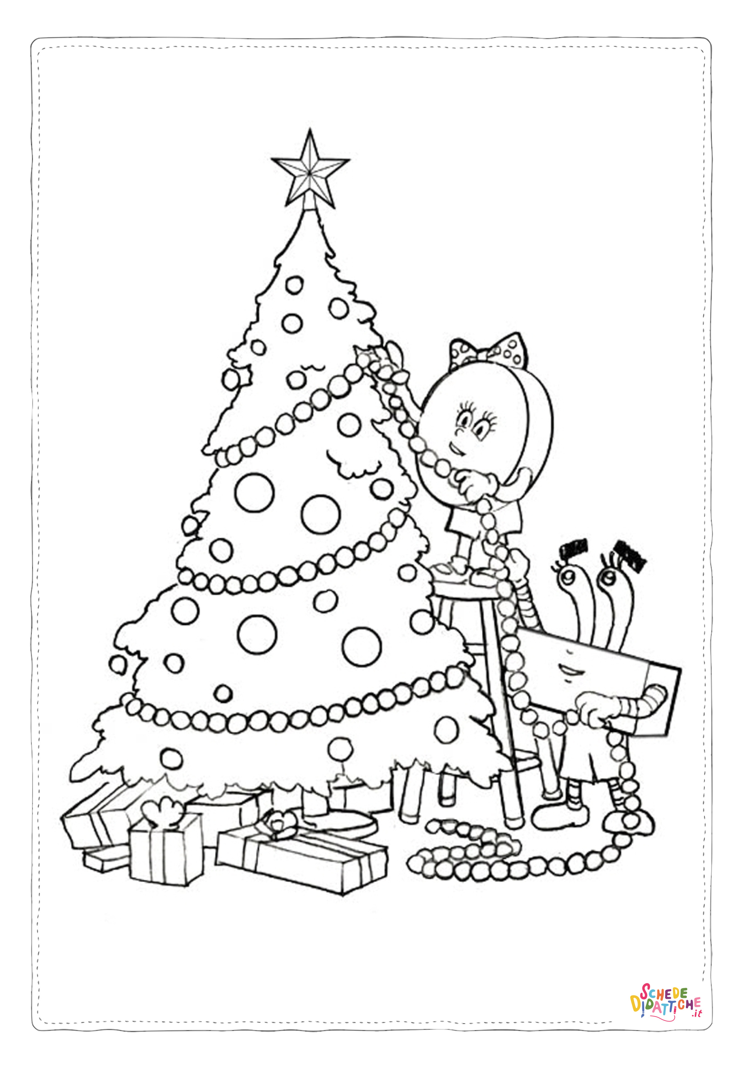 Disegno "Disegno di albero di Natale da stampare e colorare 78" Disegno di albero di Natale da stampare e colorare 78