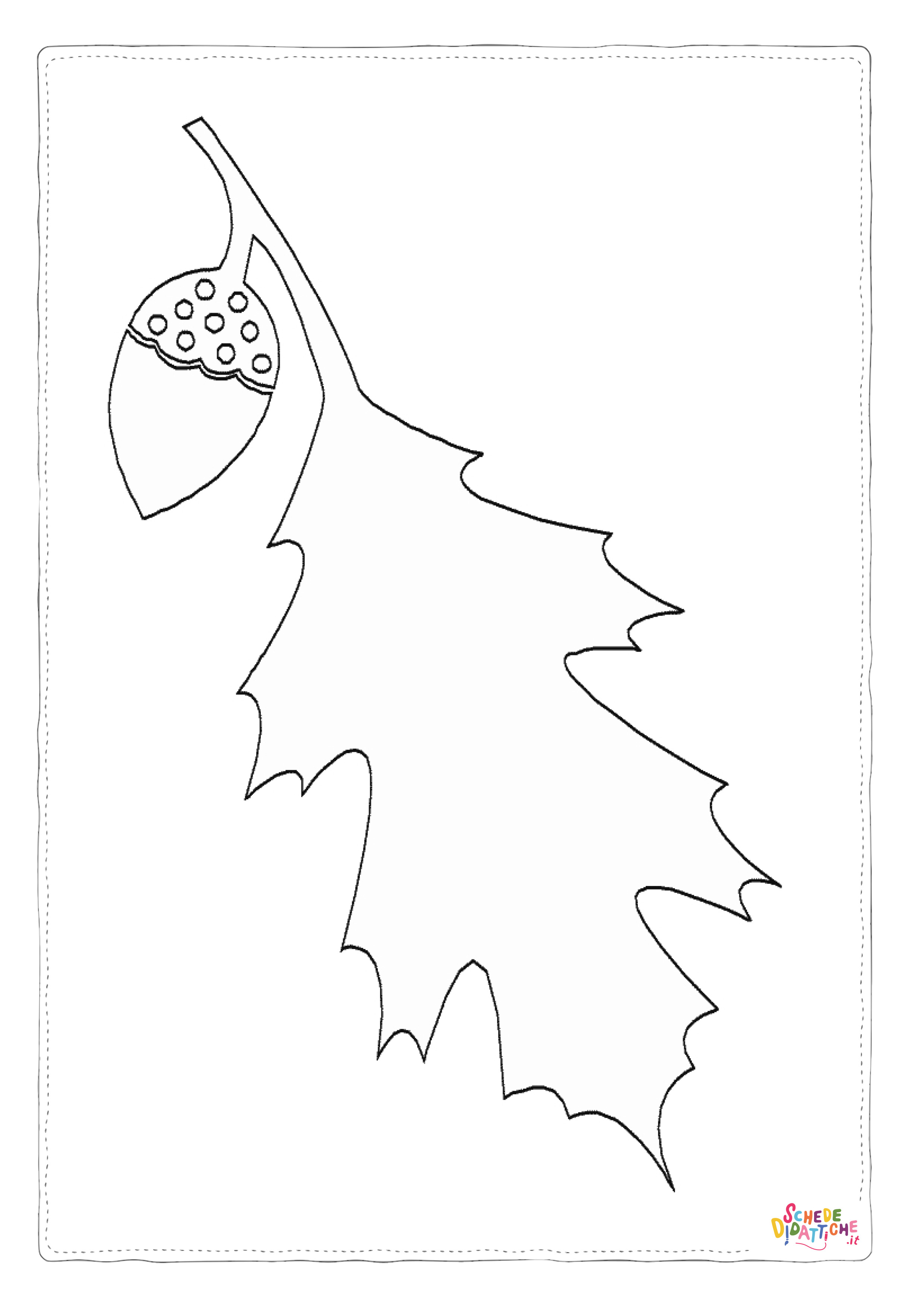 Disegno "Disegno di ghianda da stampare e colorare 9" Disegno di ghianda da stampare e colorare 9