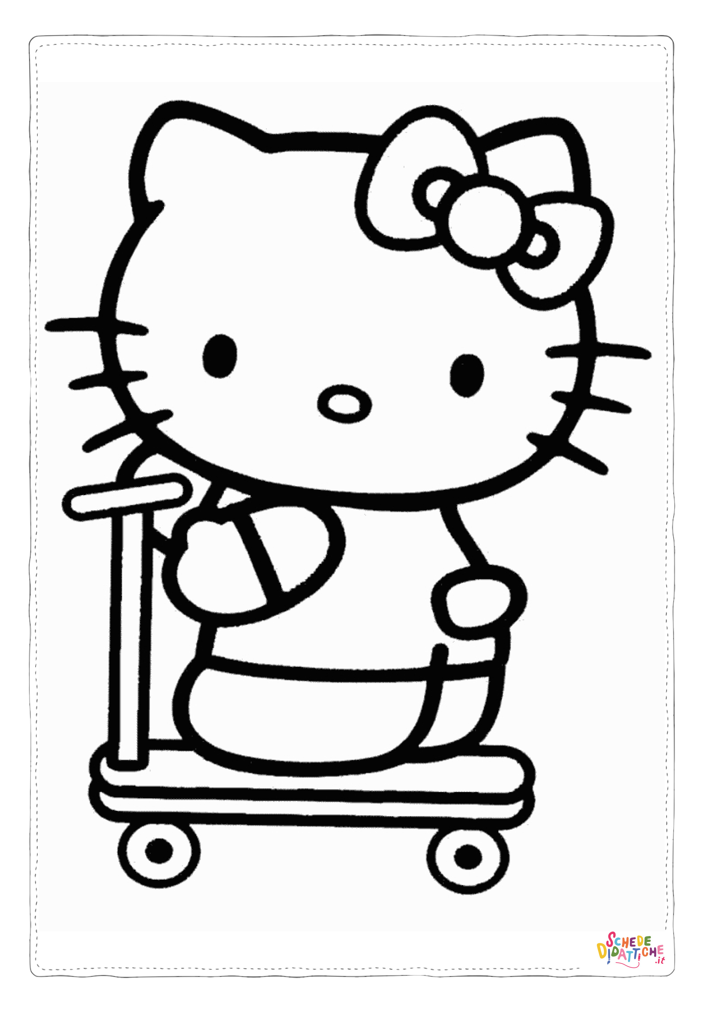 Disegno "Disegno di Hello Kitty da stampare e colorare 3" Disegno di Hello Kitty da stampare e colorare 3