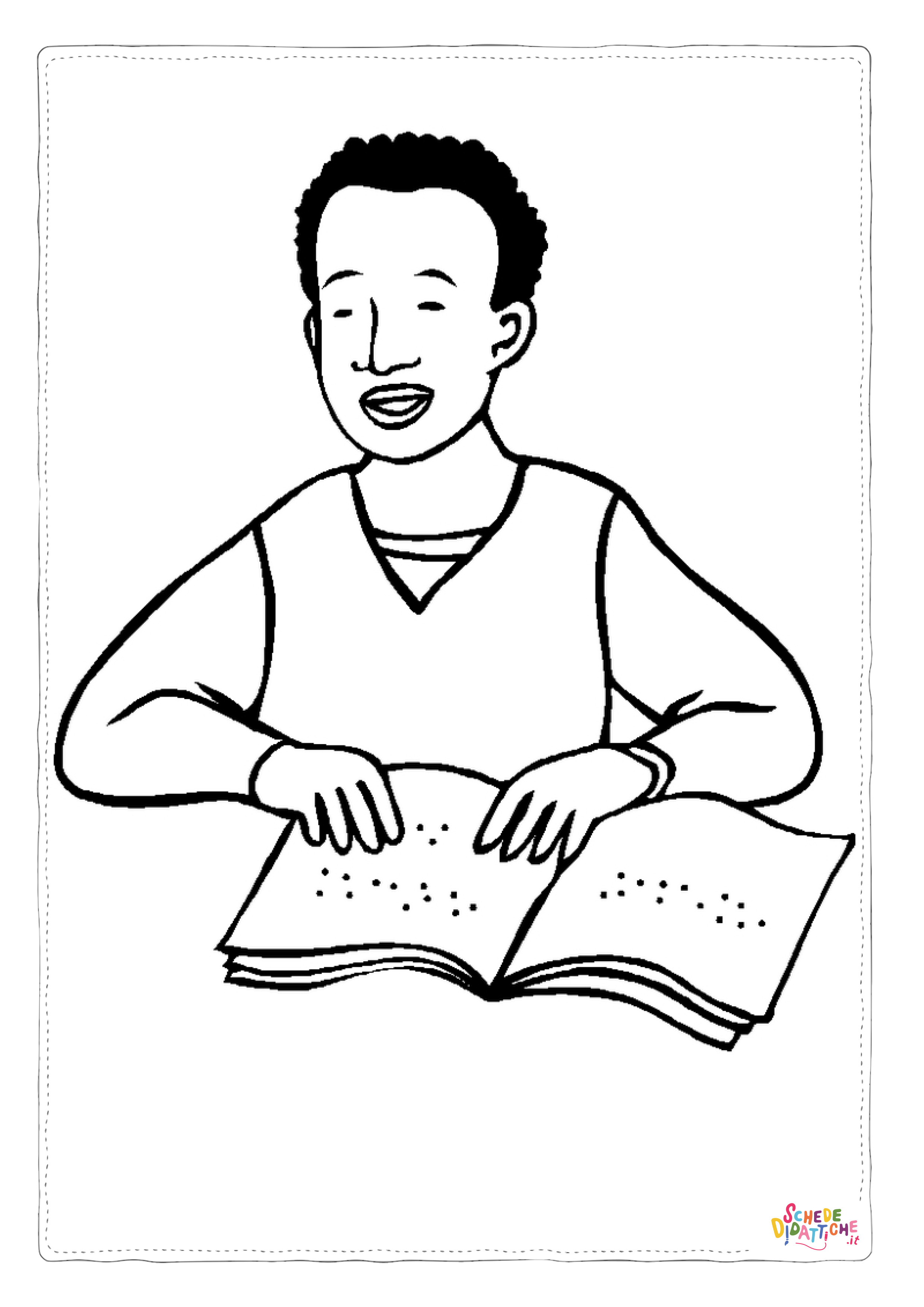 Disegno "Disegno di supporto per disabili da stampare e colorare 3" Disegno di supporto per disabili da stampare e colorare 3