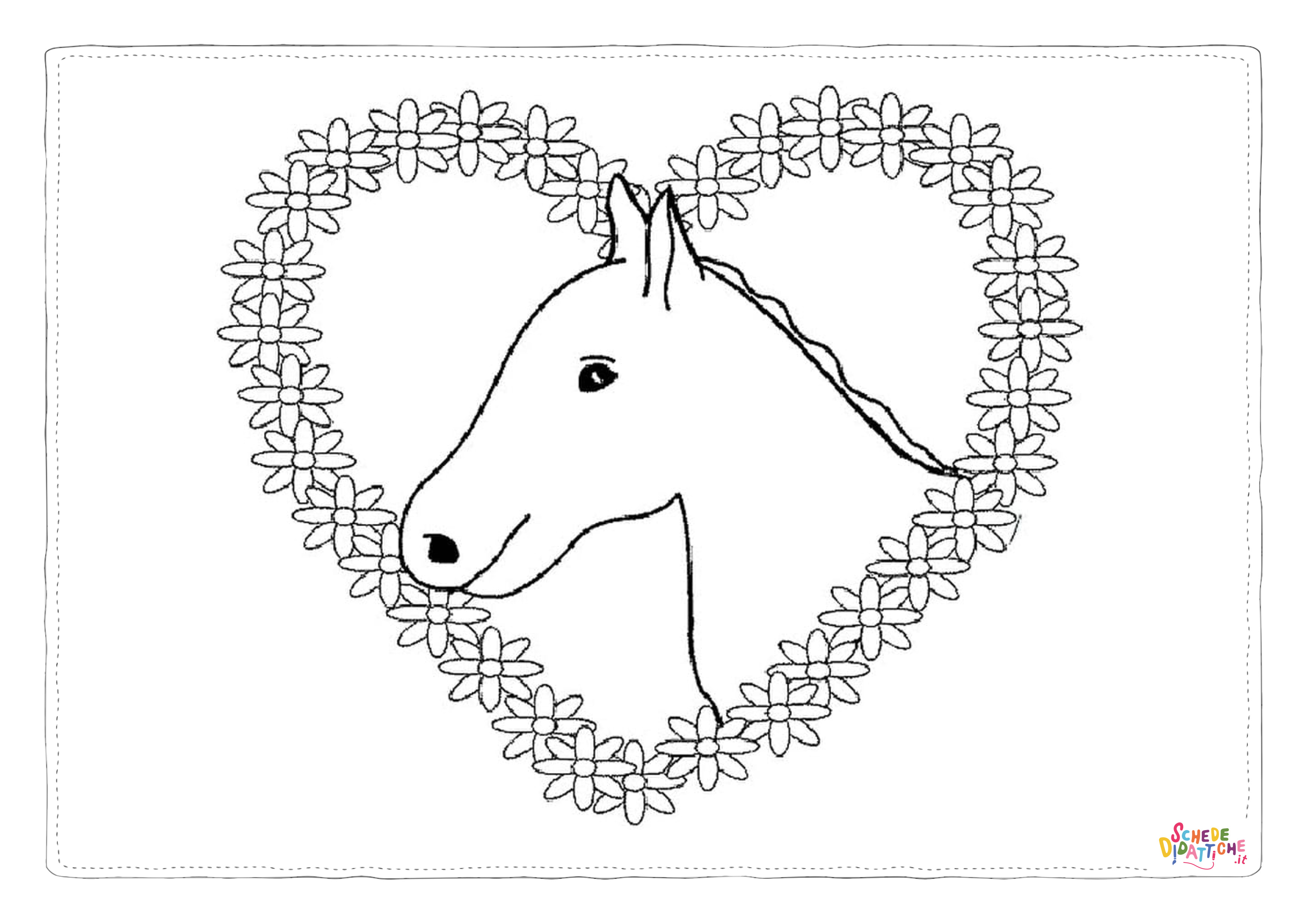 Disegno "Disegno di cavallo da stampare e colorare 133" Disegno di cavallo da stampare e colorare 133