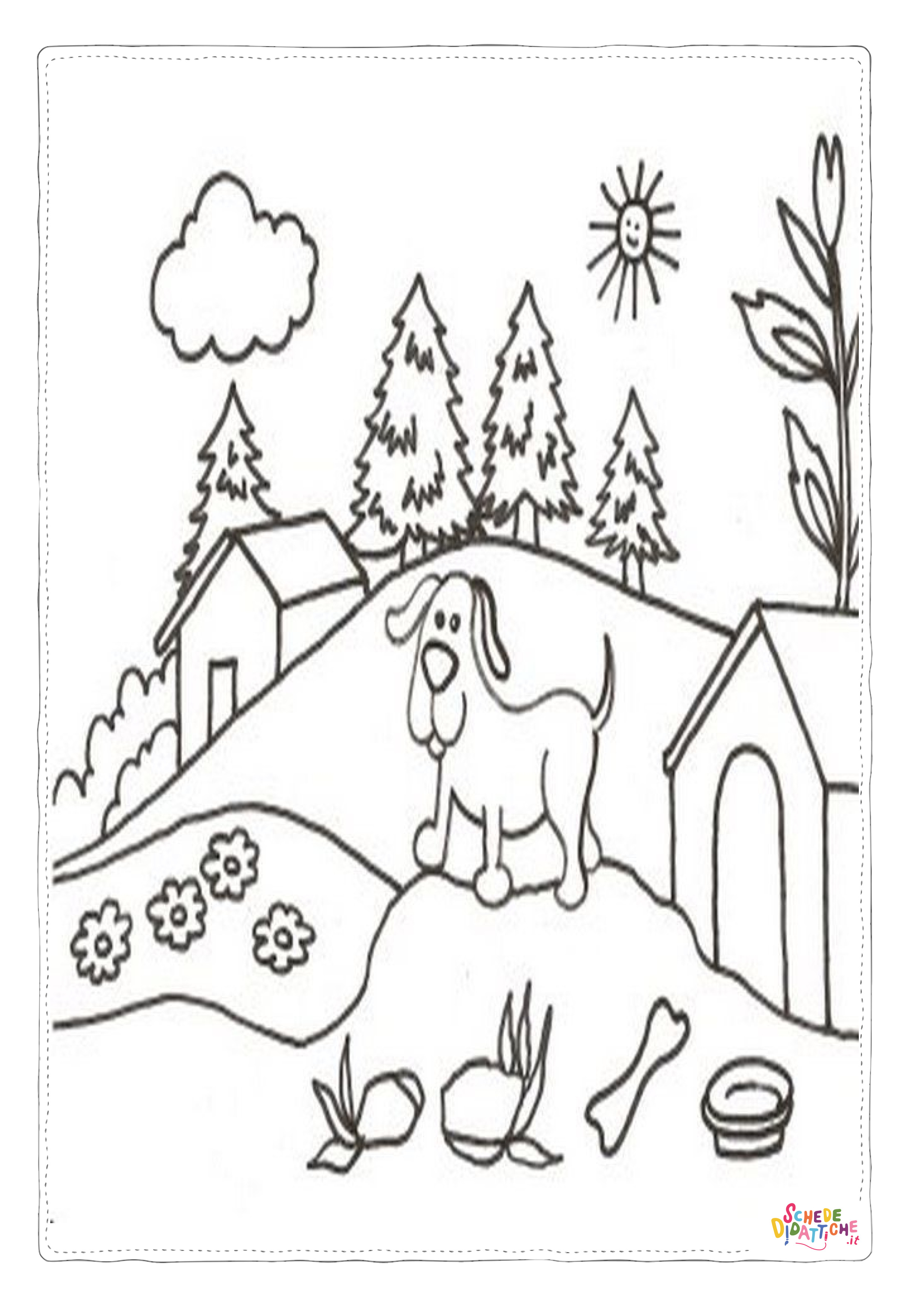 Disegno "Disegno di paesaggio da stampare e colorare 19" Disegno di paesaggio da stampare e colorare 19