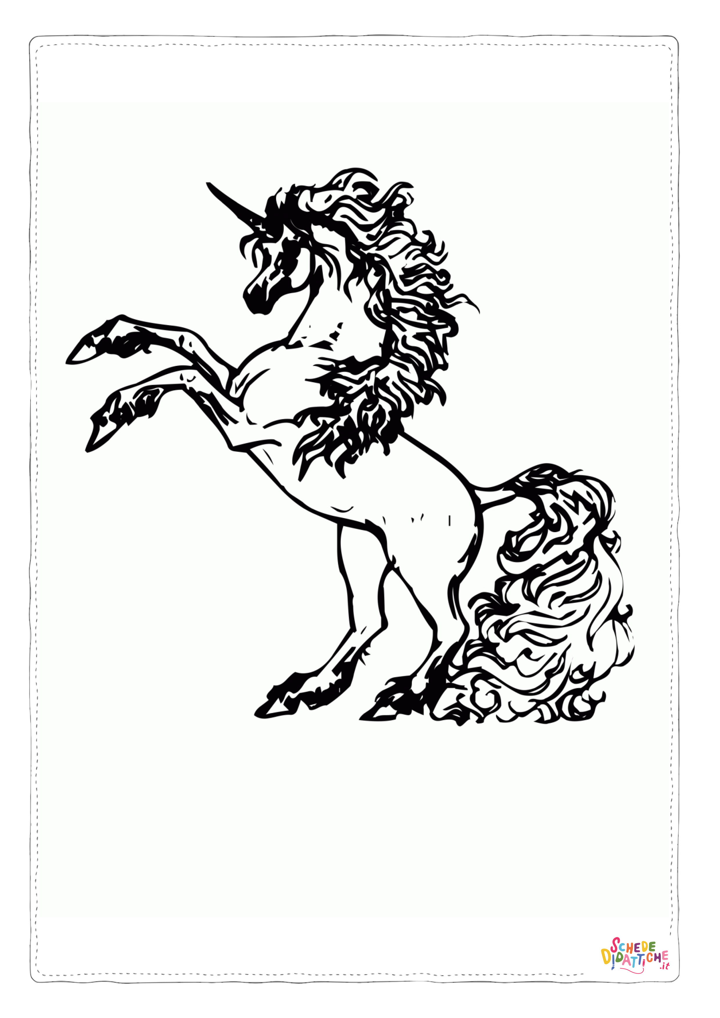 Disegno di unicorno da stampare e colorare 161